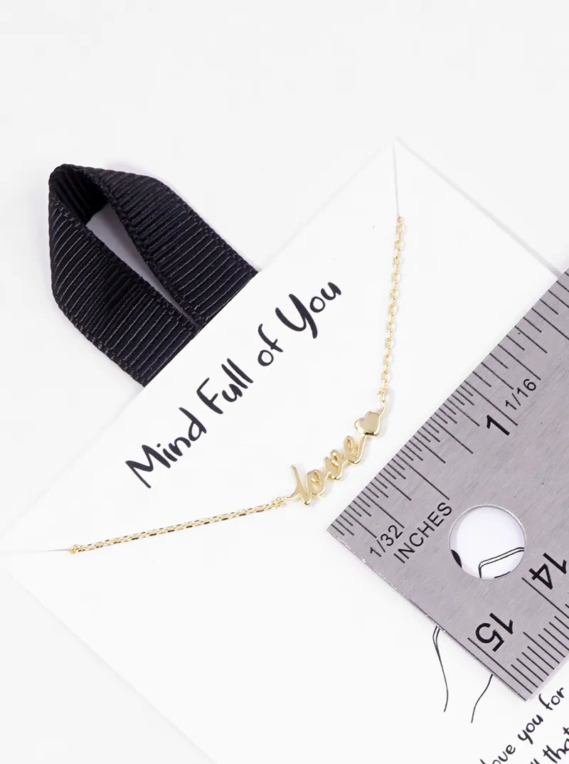 18k Gold Dipped Love Pendant Delicate Necklace
