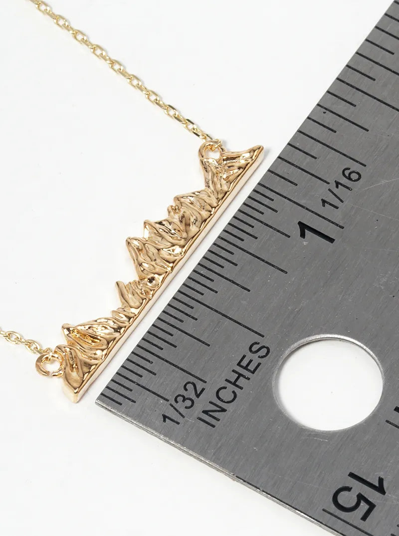 18k Gold Dipped Mountain Pendant Necklace