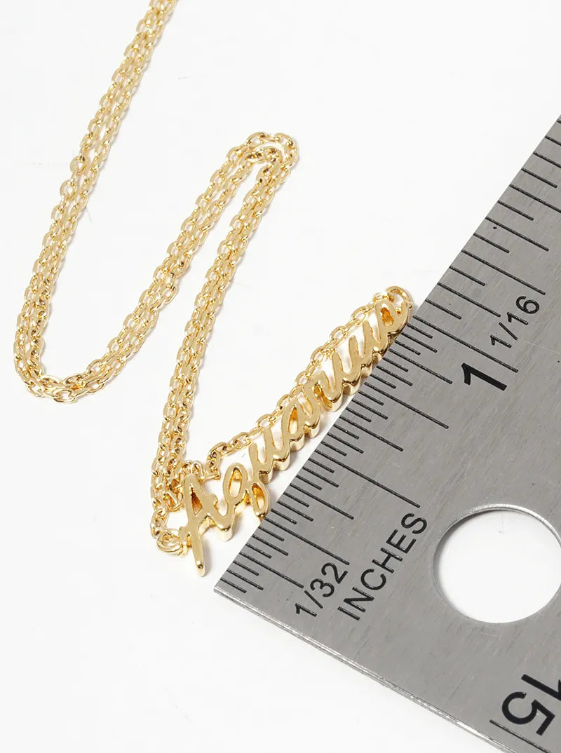 18k Gold Dipped Zodiac Pendant Delicate Necklace