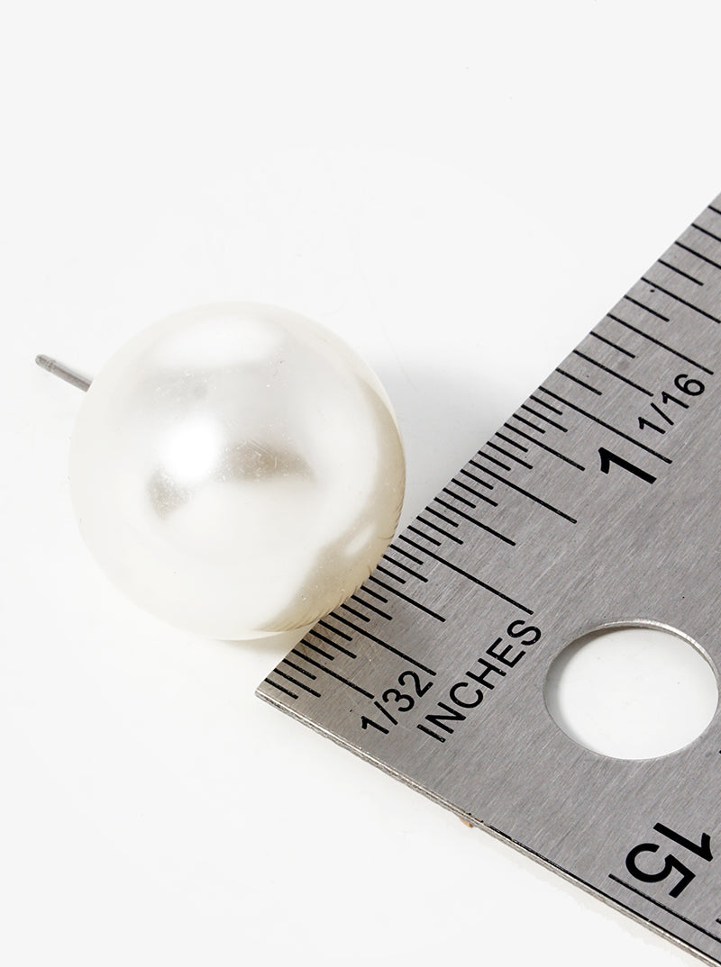 16mm Pearl Post Stud Earrings