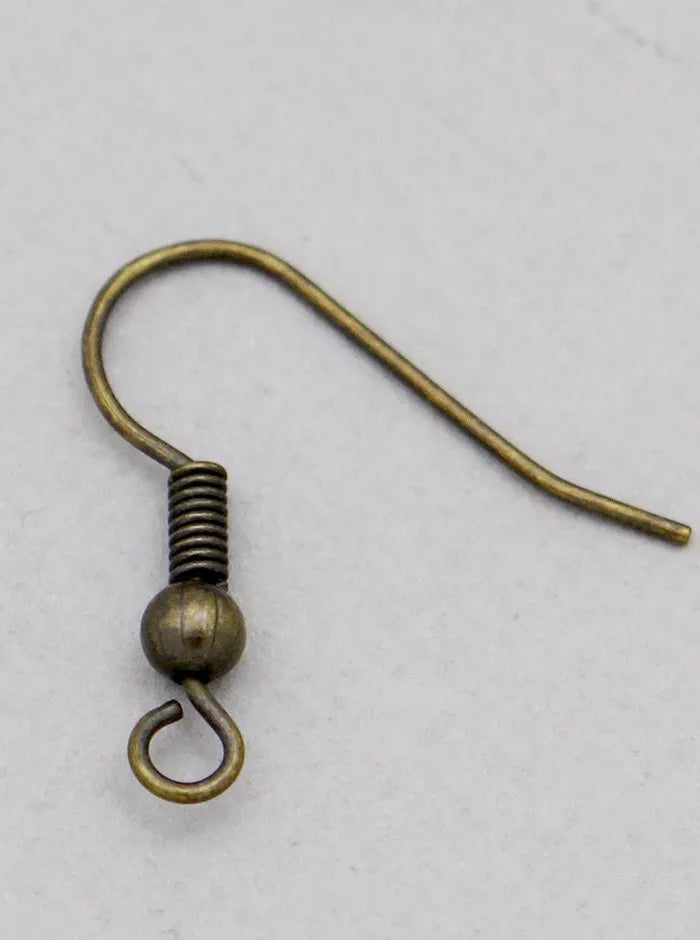 20PCS FRENCH HOOK EARWIRE WITH BALL AND COIL BULK PACK
