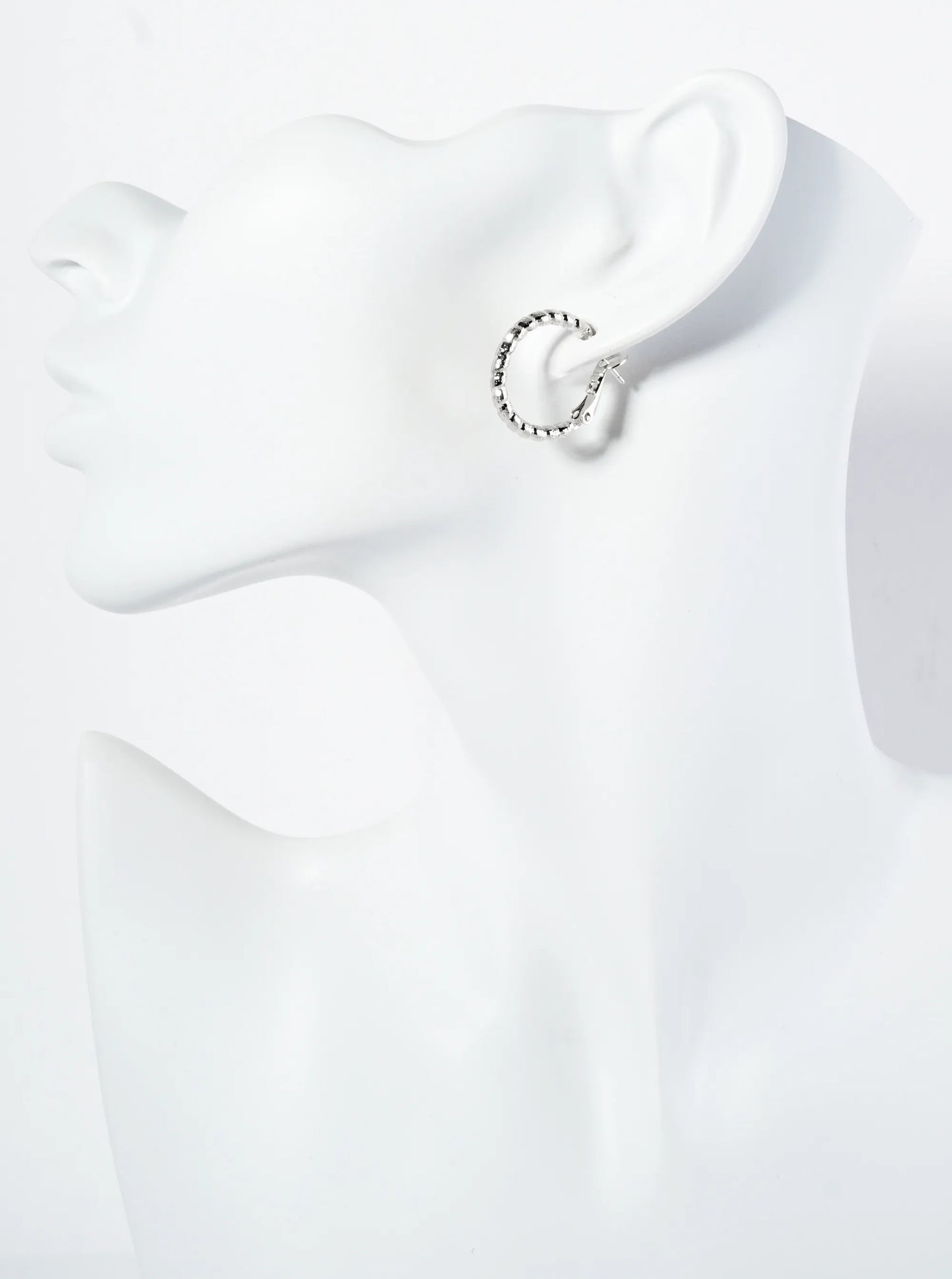 20mm 14K-Gold-Dipped Latch-Back Hoop Earrings With A Texture That Maximizes Shine
