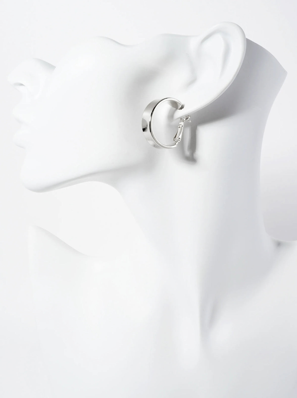 20mm 14K-Gold-Dipped Polished Brass Latch-back Hoop Earrings With 7mm Thickness
