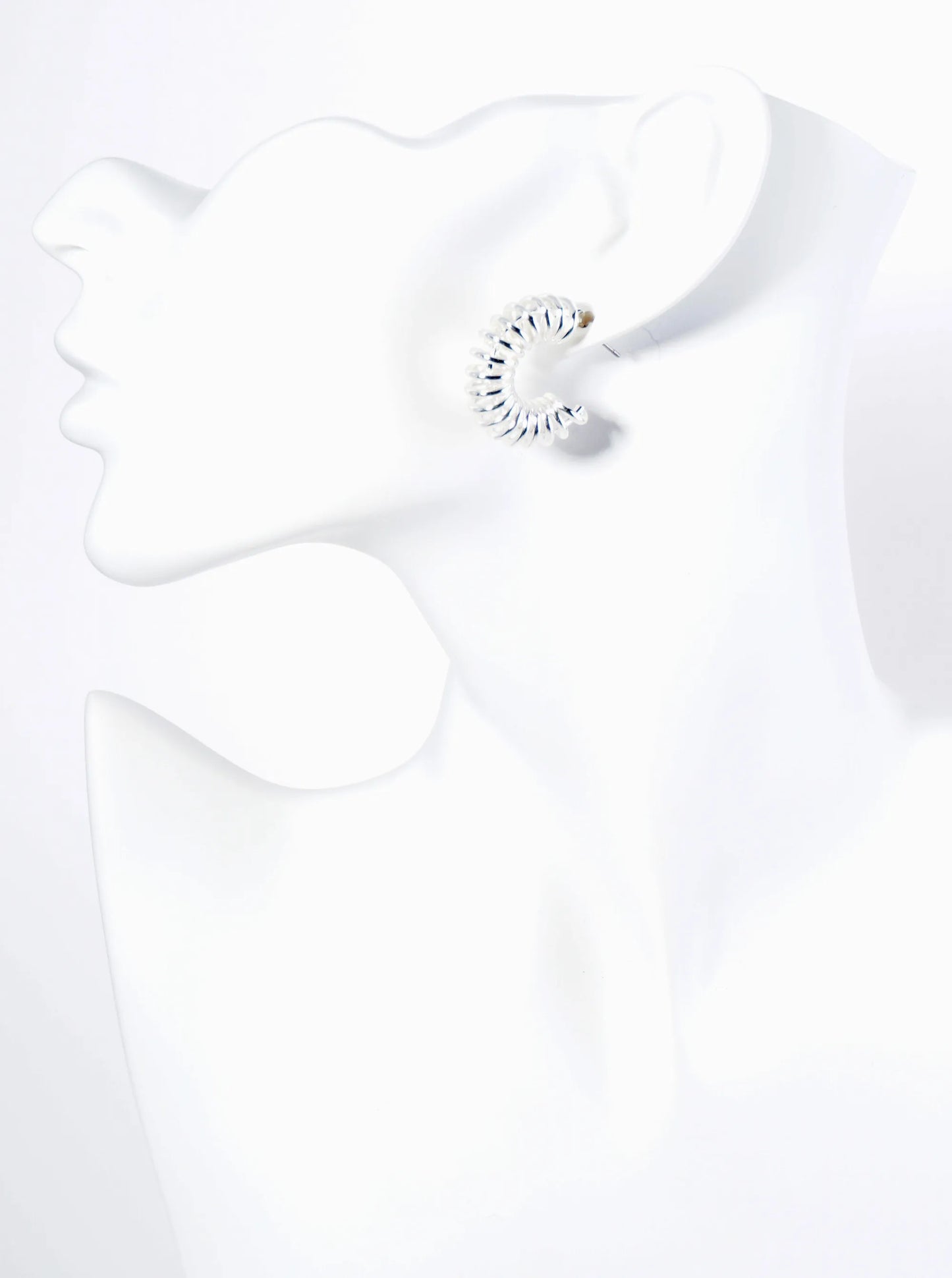 20mm Metal Wire Spiral Hoop Earrings