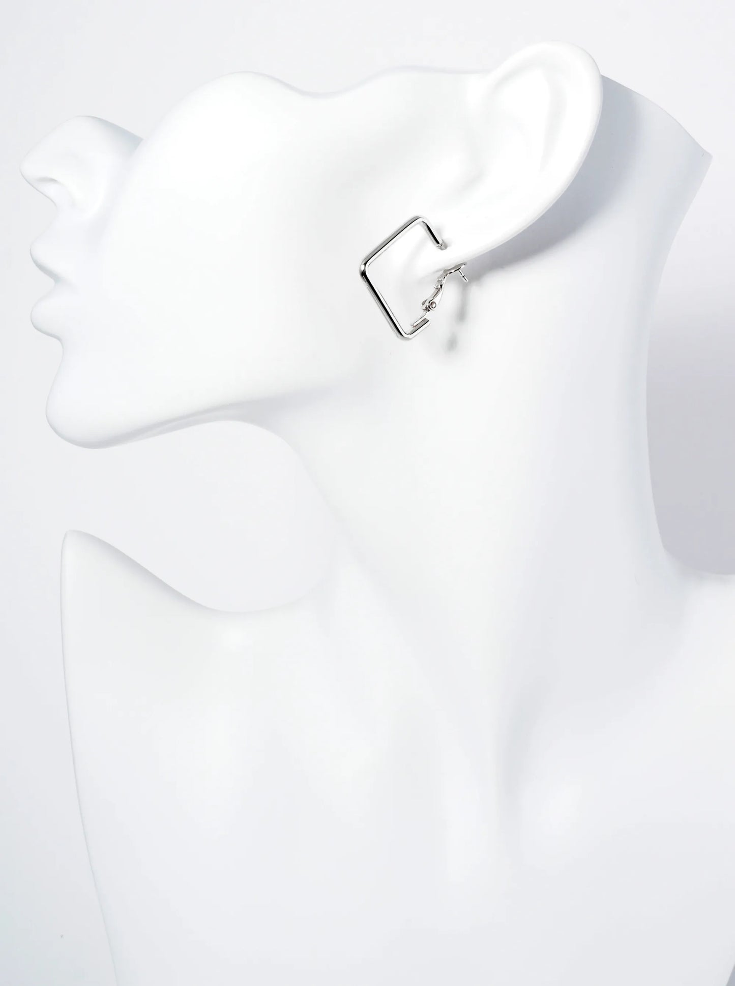 20mm Polished 14K-Gold-Dipped Square Latch Back Hoop Earrings