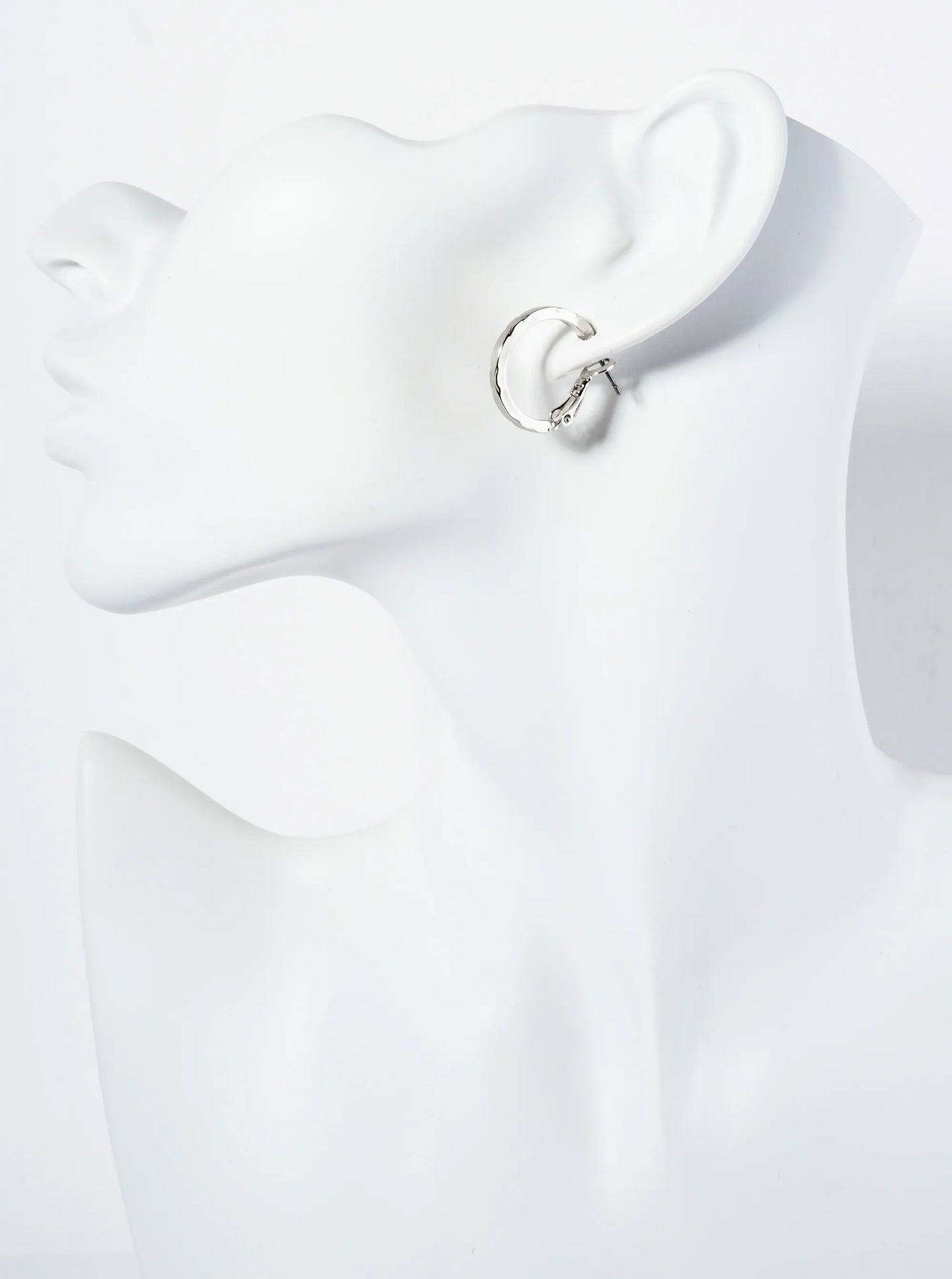 20mm Polished 14K-Gold-Dipped X Pattern Latch-Back Hoop Earrings
