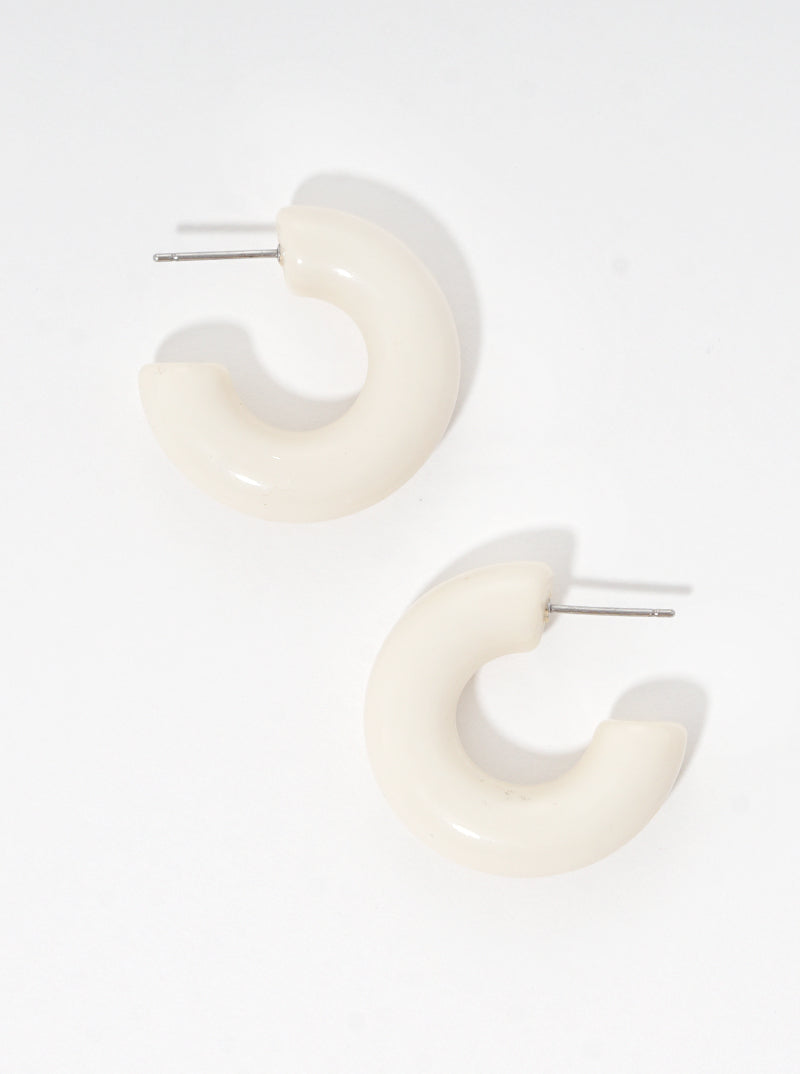 20mm Resin Solid Color Hoop Earrings