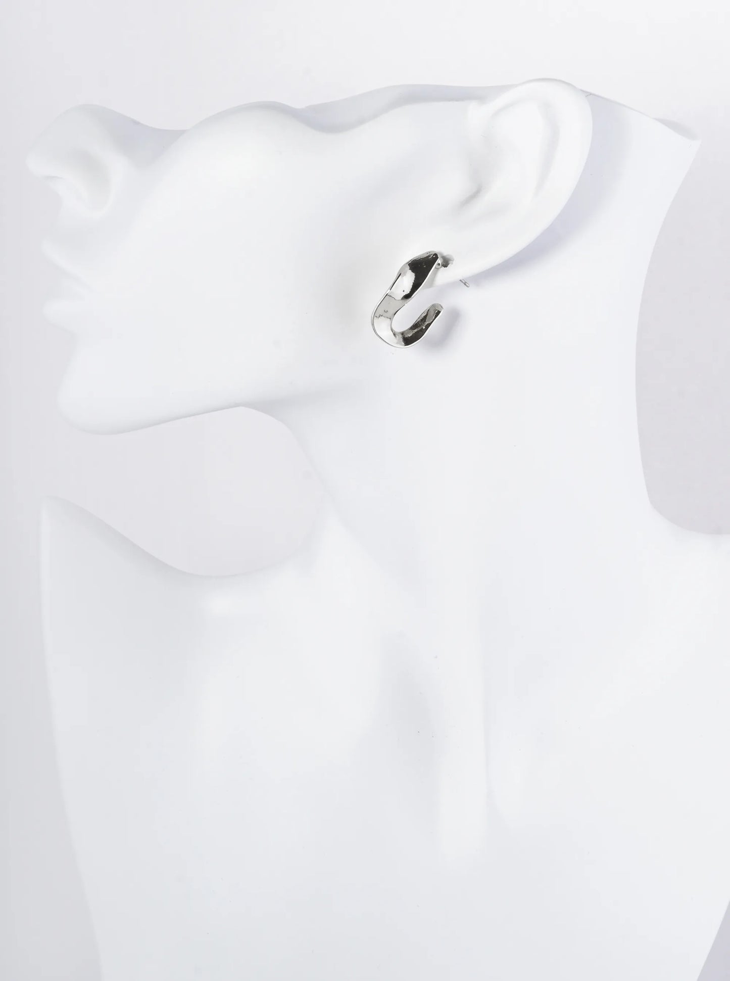 20mm Wavy Minimalist Open Hoop Earrings