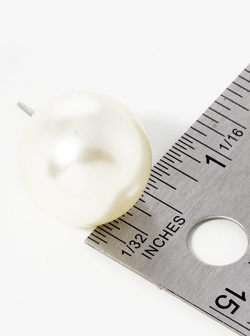 18mm Pearl Post Stud Earrings