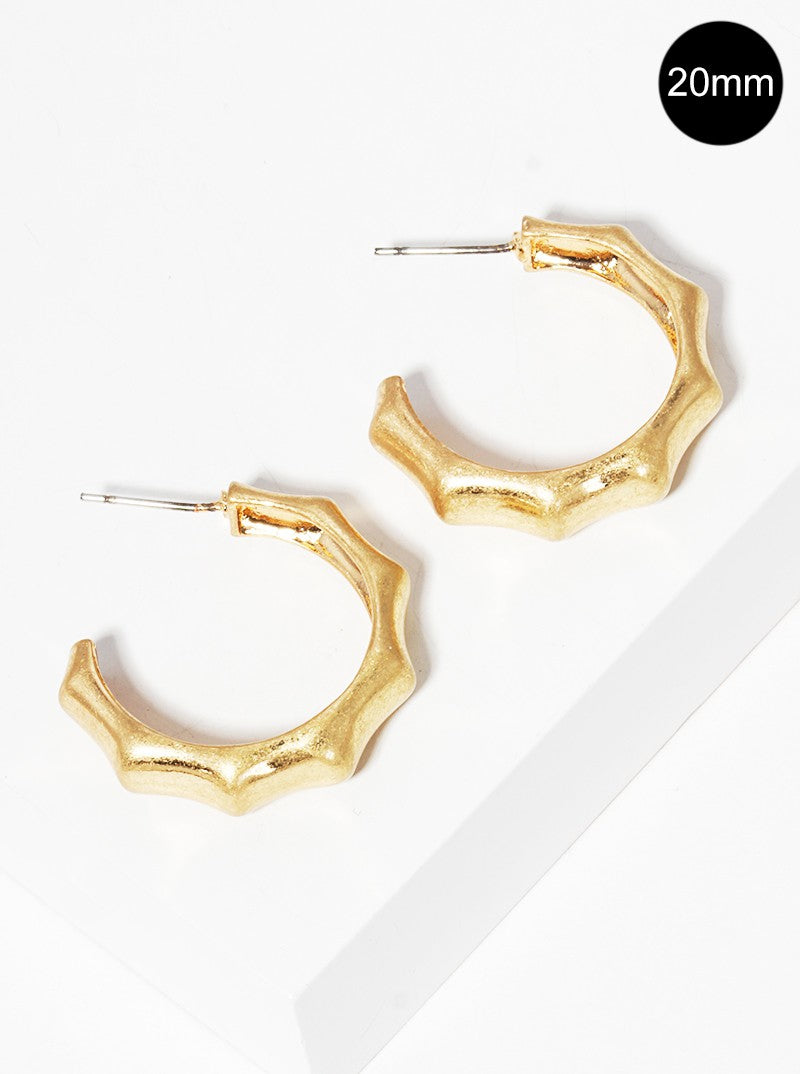 20mm Punk Rockstar Open Hoop Earrings