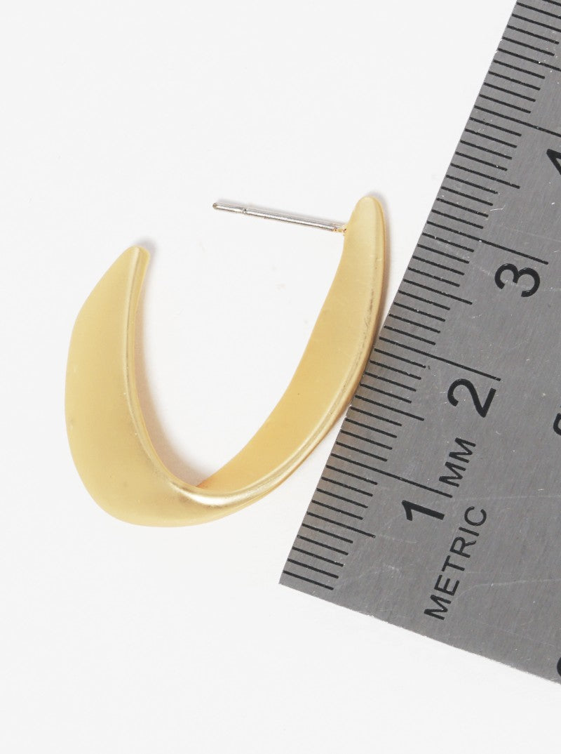 25mm Twist Oval Metal Hoop Earrings