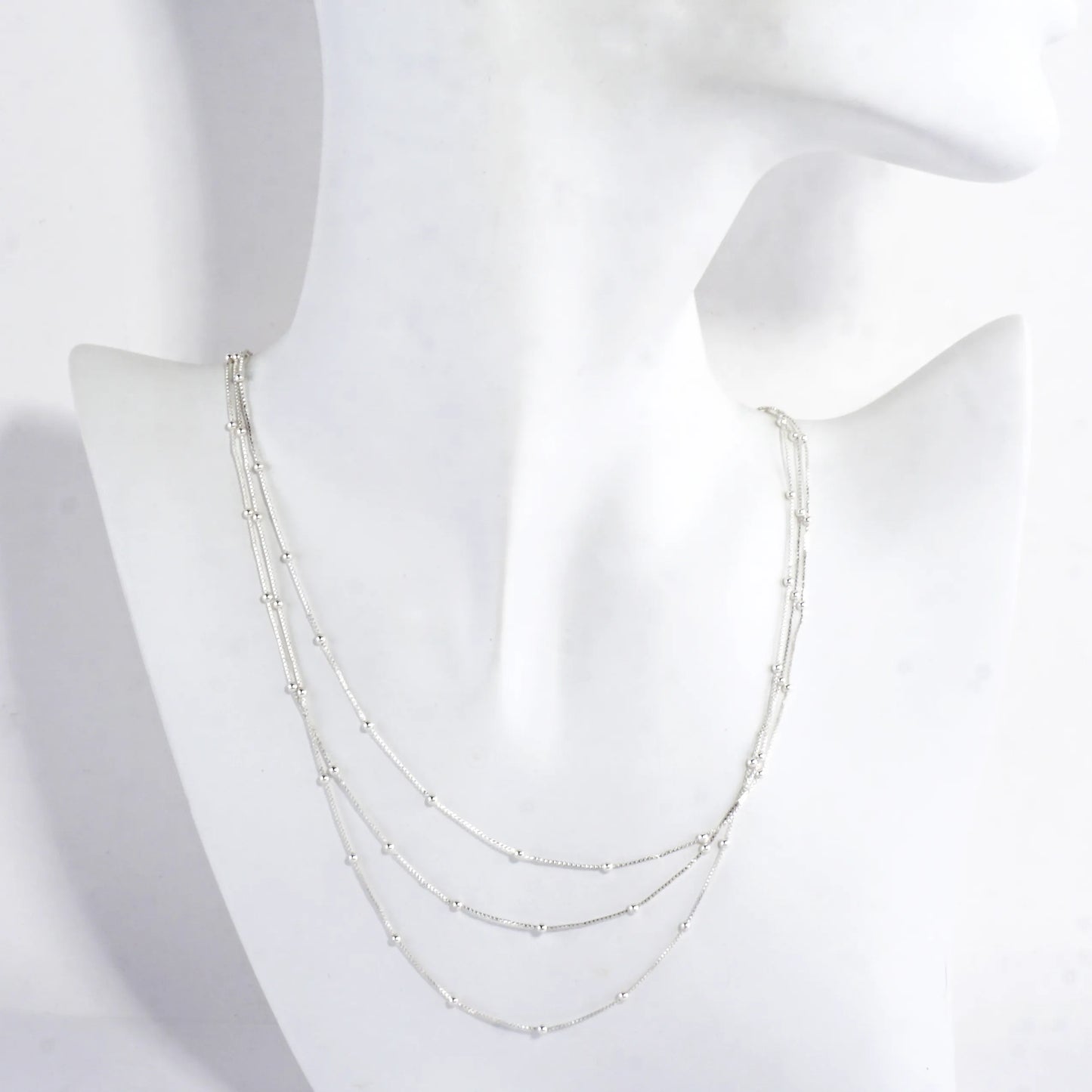 3 Layer Station Snake Multi Necklace