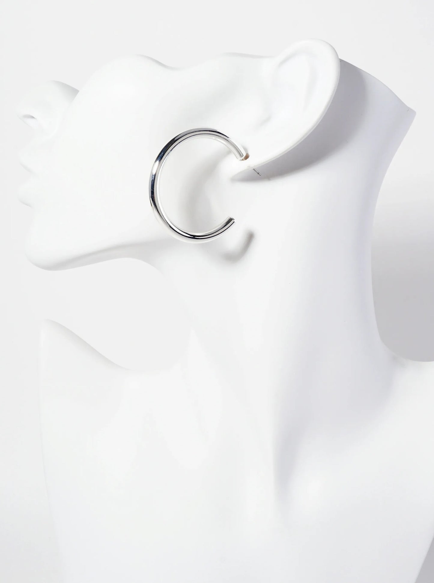 3-PC Set 30-40-50mm Brass Open Hoop Earrings With 4mm Thickness
