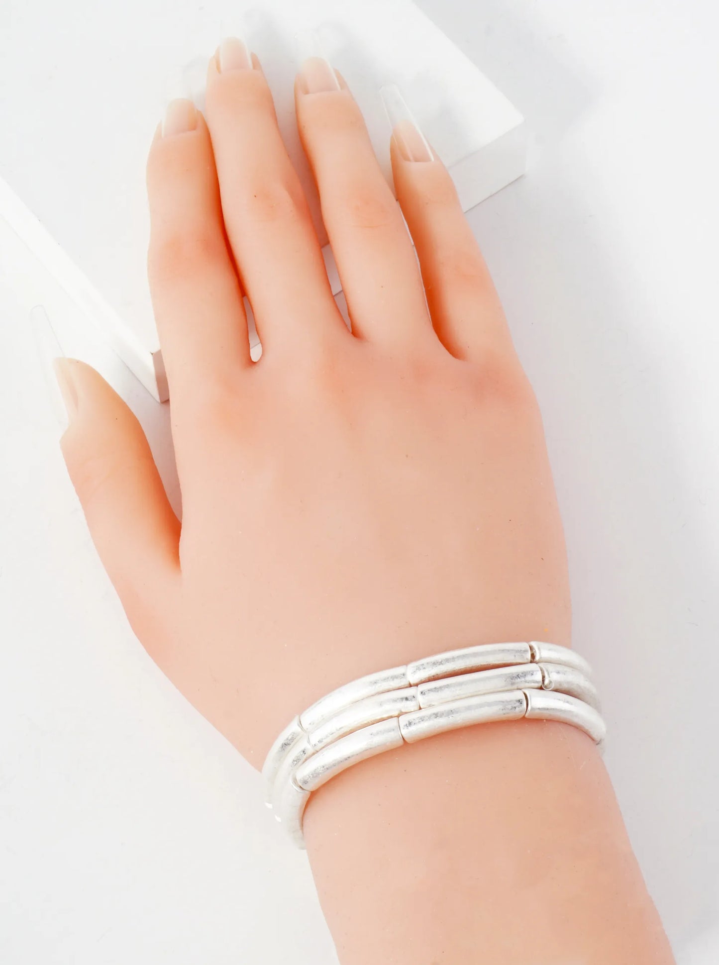 3-PC-Set 5mm Metal Stackable Stretch Bracelet