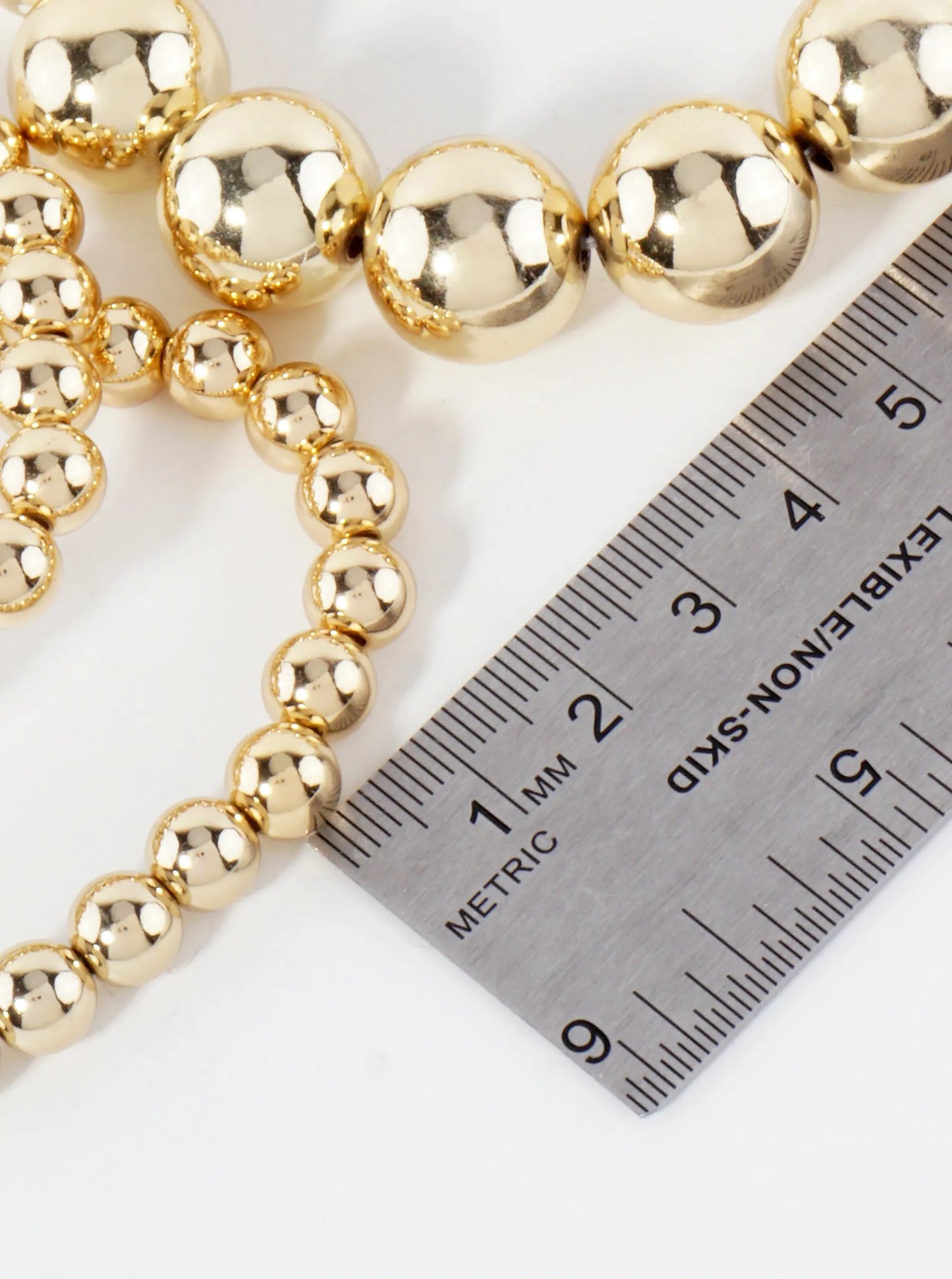 3-PC-Set 8-15mm Hollow Bead Stretch Stackable Bracelet