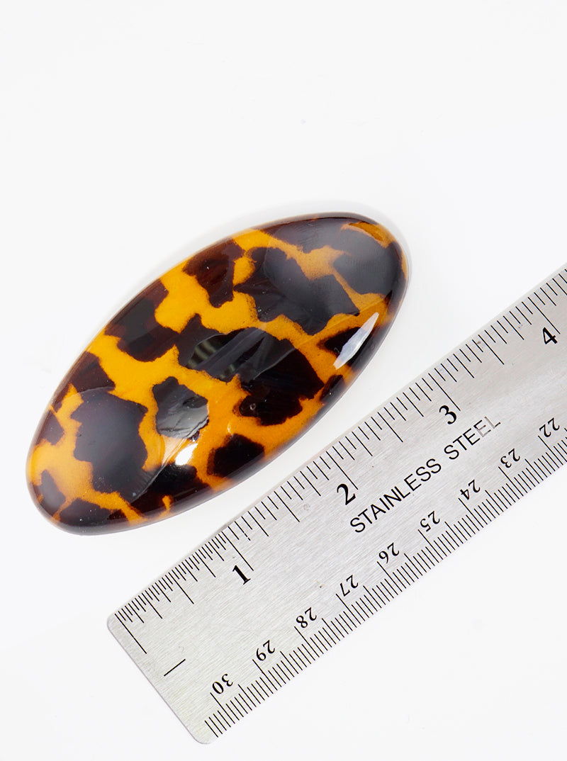 3-piece Oval Shaped Acetate Hair Clips Set