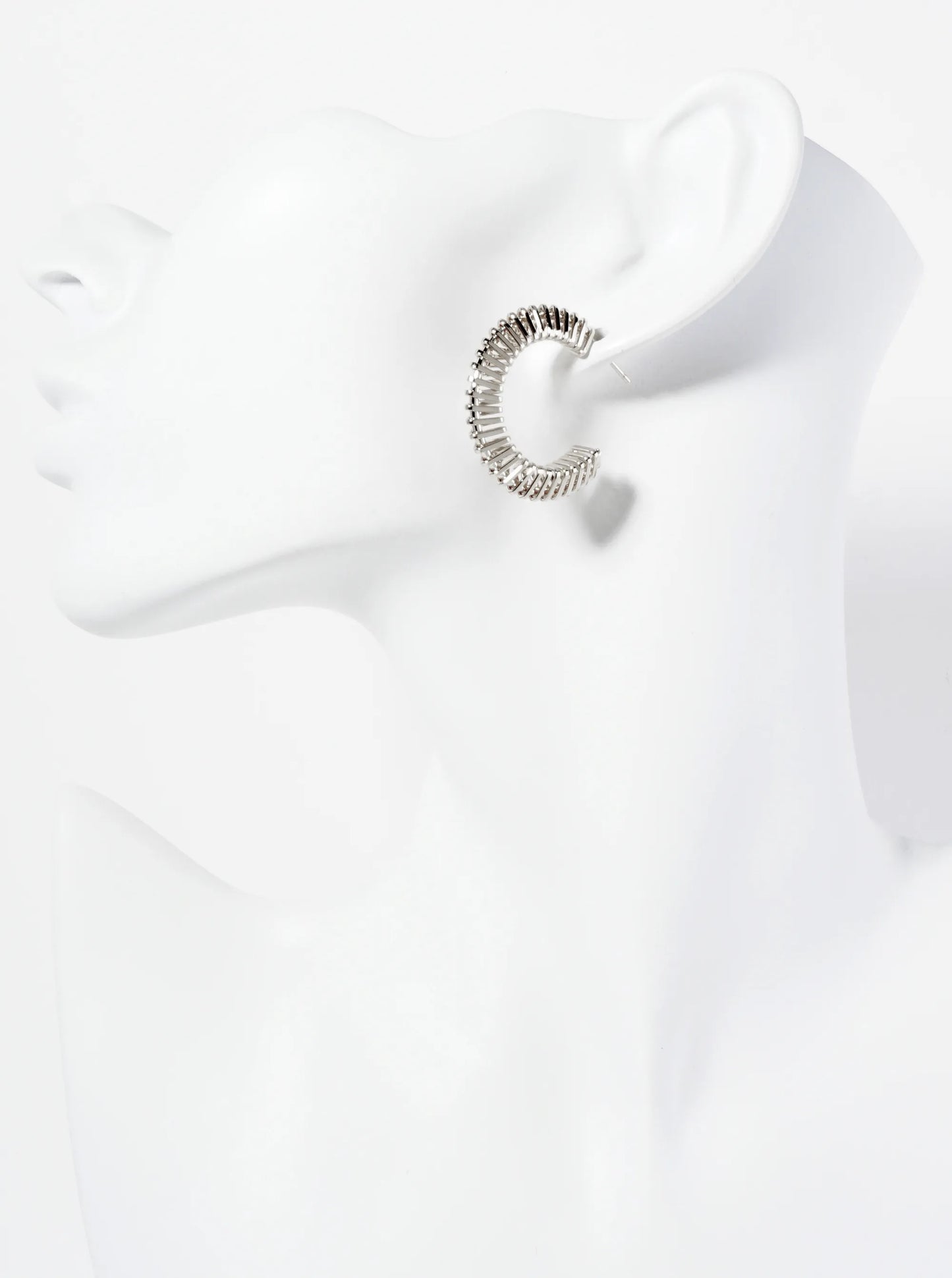 30mm 14K-Gold-Dipped Geometric Triangle Wire-Wrapped Hoop Earrings
