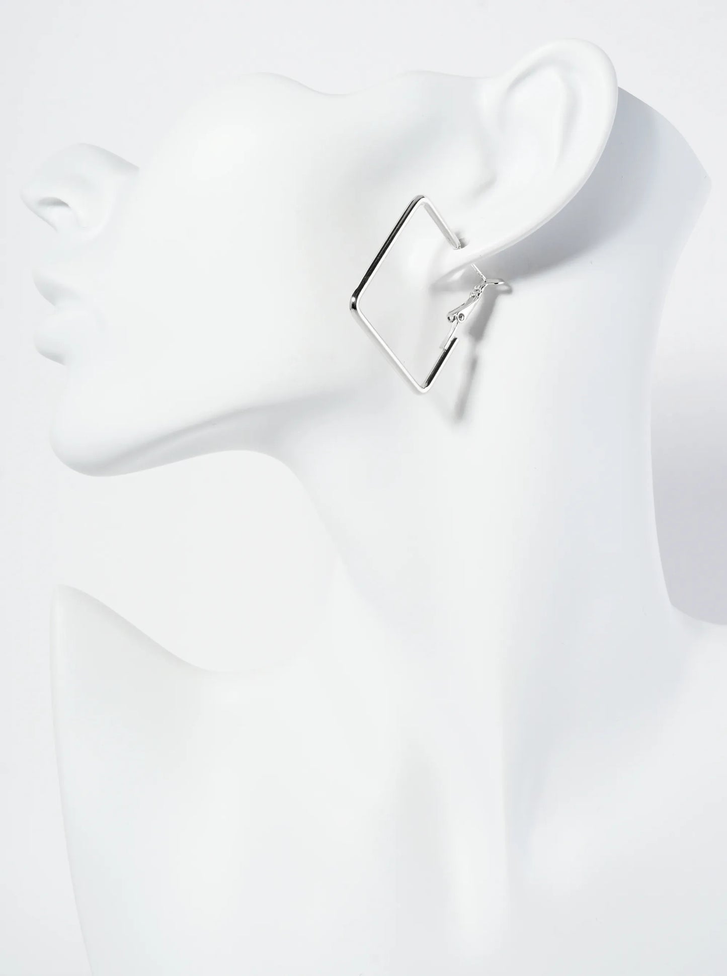 30mm Polished 14K-Gold-Dipped Square Latch Back Hoop Earrings
