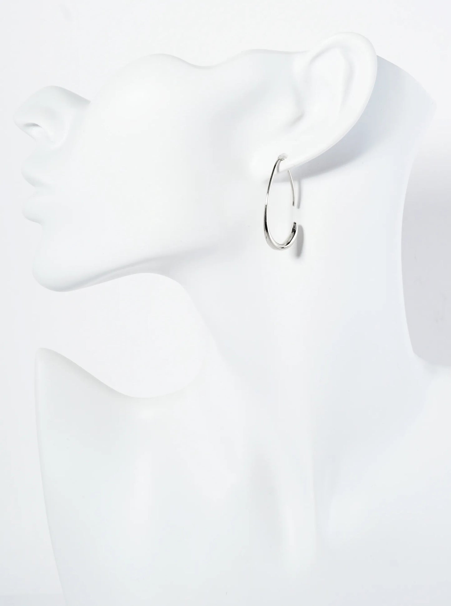 30mm Polished 14K-Gold-Dipped Tapered Teardrop Hoop Earrings