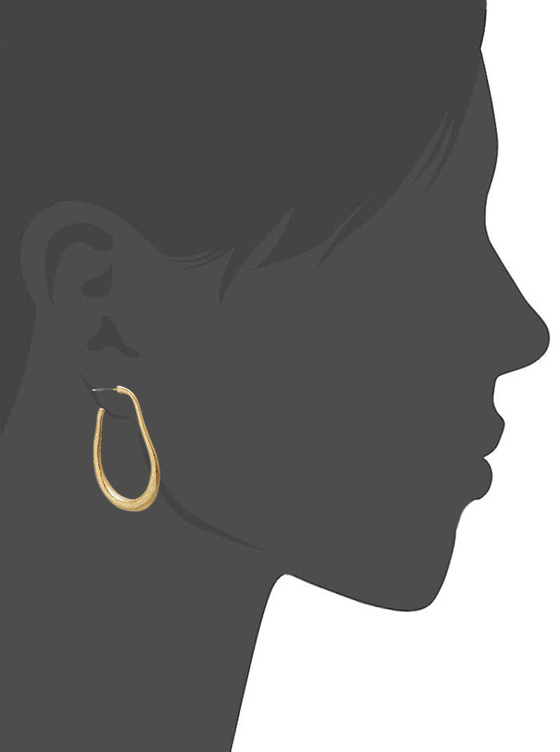 35MM ORGANIC SHAPE HOOP EARRINGS
