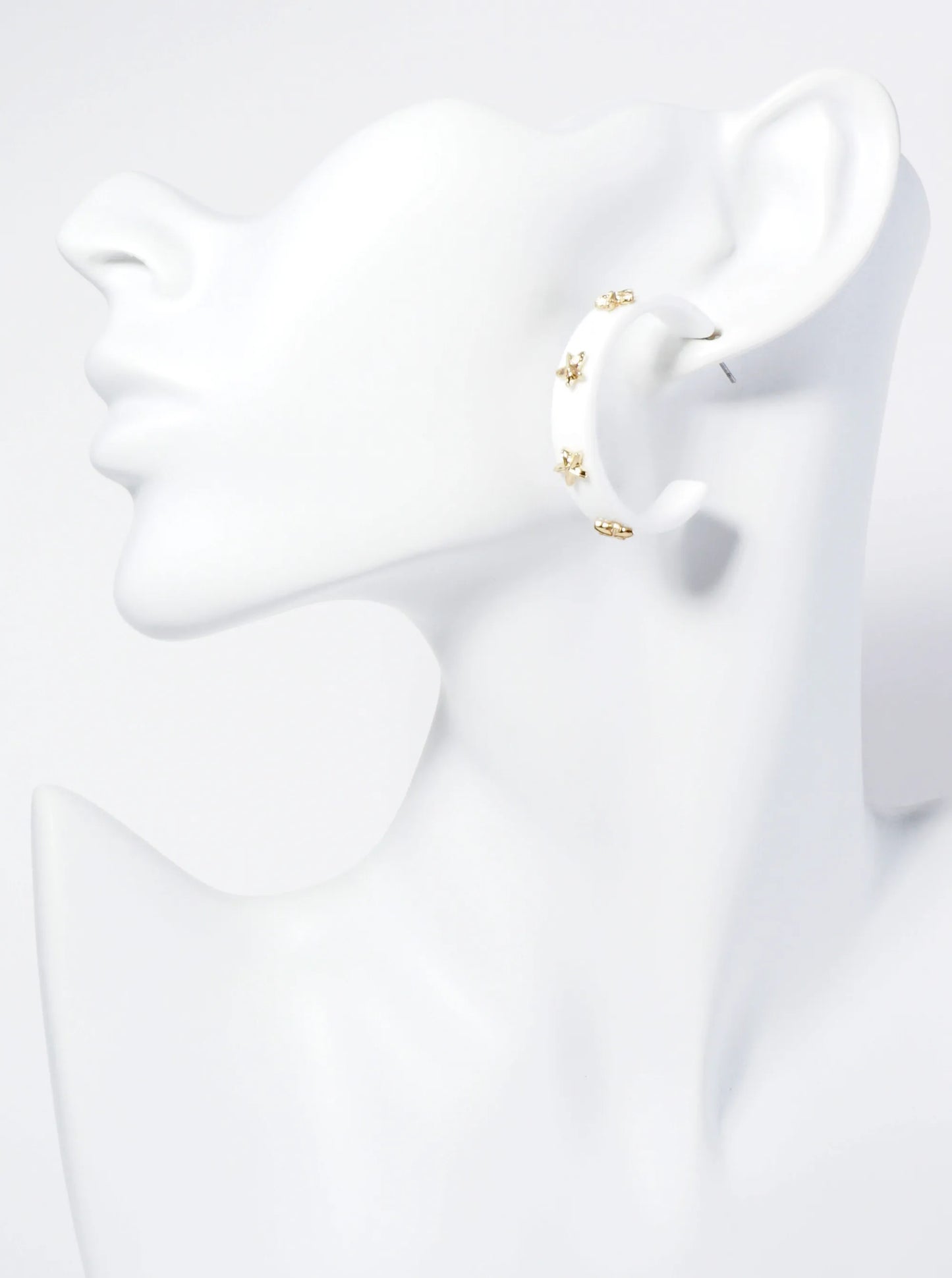 35mm Sea Star Resin Hoop Earrings