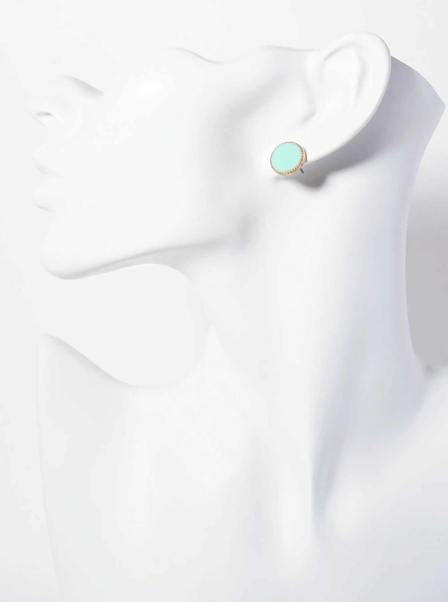 3PC-Set Geometric-Shaped Enamel Stud Earrings