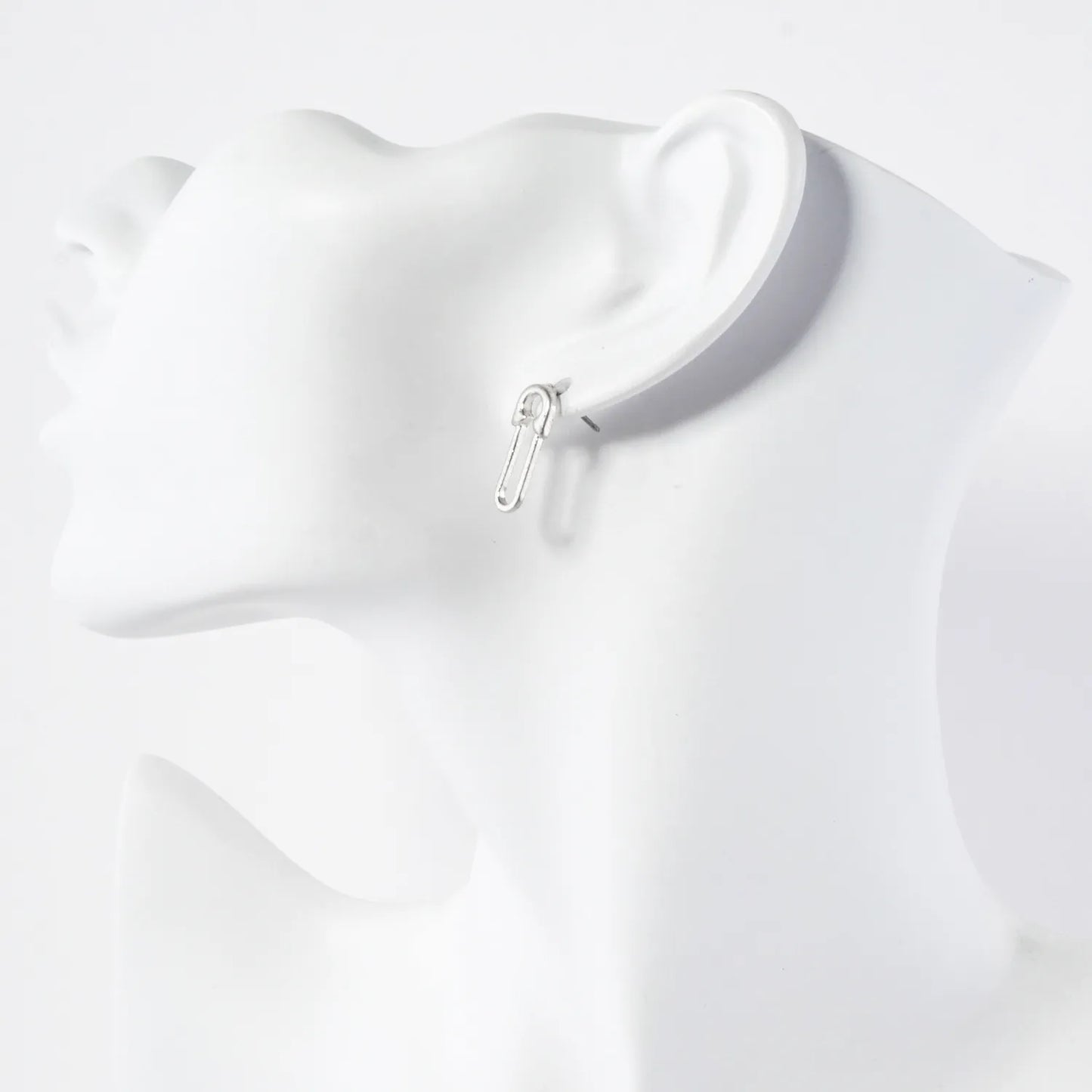 3PC-Set Metal Paper-Clip Stud Earrings