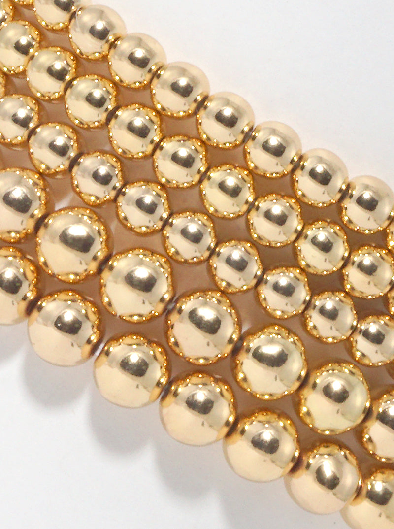 5-PC-Set Hollow Ball Bead Stackable Stretch Bracelet