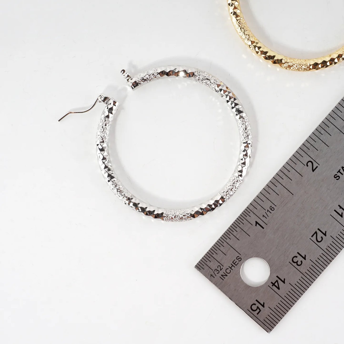 50mm Laser Etched Aluminum Hoop Earrings