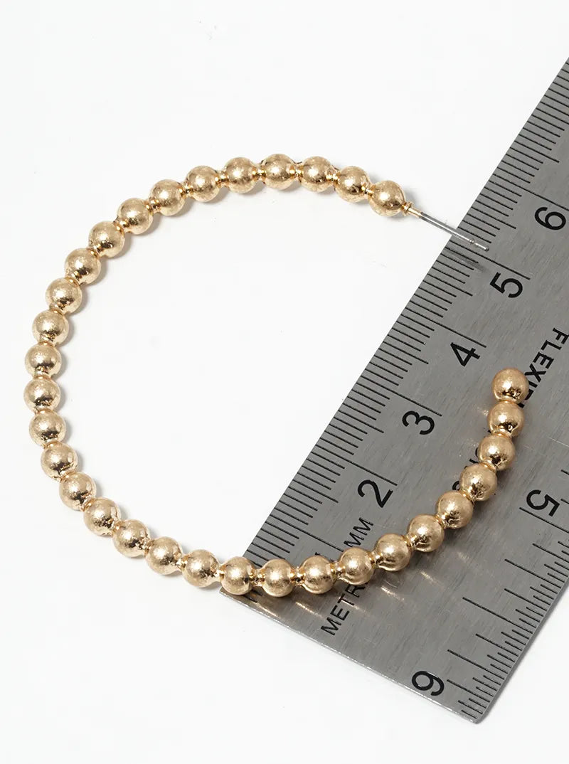 55mm Ball Open Hoop Earrings