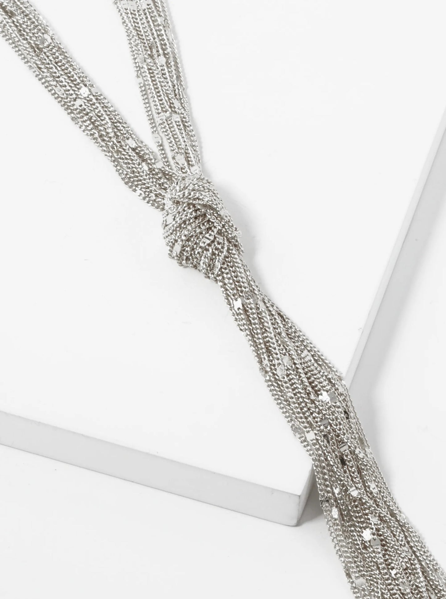 6 Inch Knotted Chain Drop 32 Inch Long Necklace