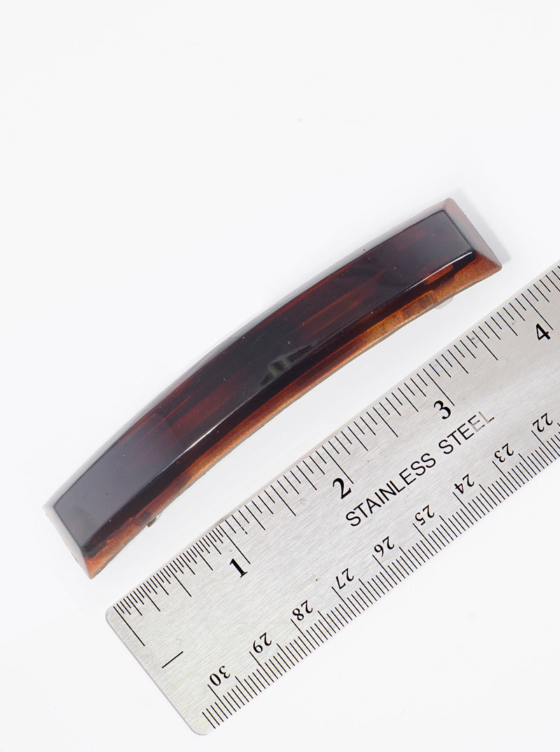 6-piece Curved Bar Faceted Acetate Hair Clips Set