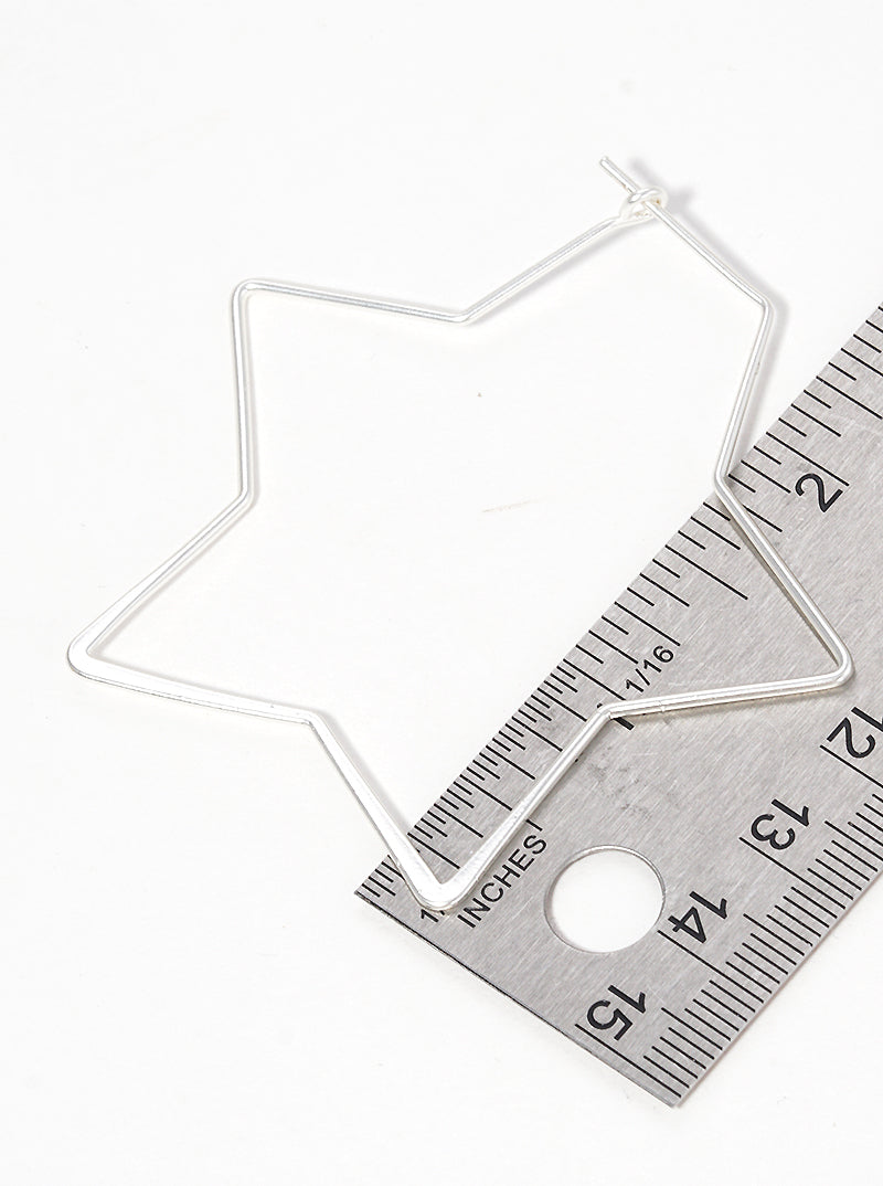 60mm Celestial Star Hoop Earrings