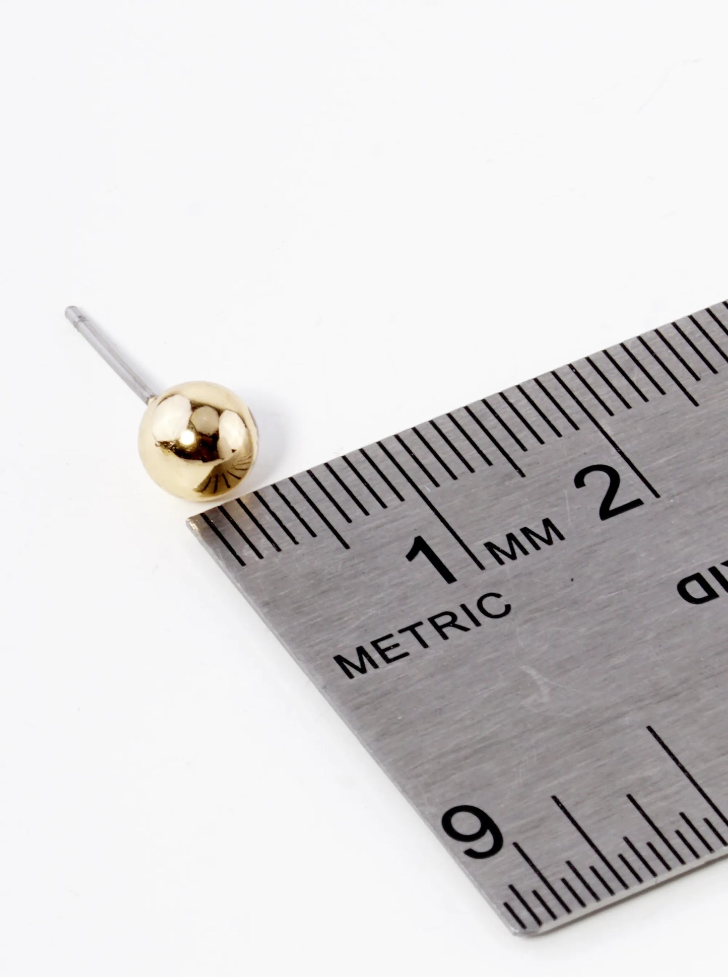 6mm Metal Ball Stud Earrings