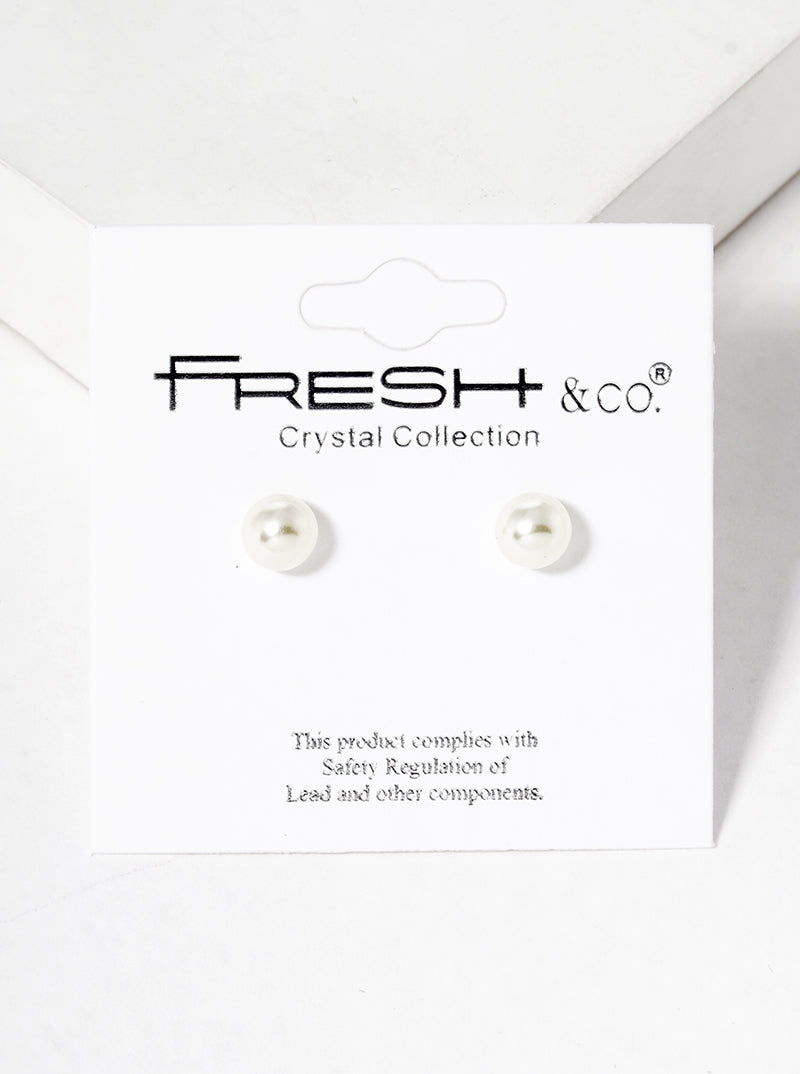 6mm Pearl Post Stud Earrings