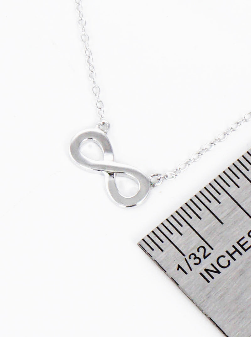 925 Sterling Silver Infinity Pendant Delicate Necklace