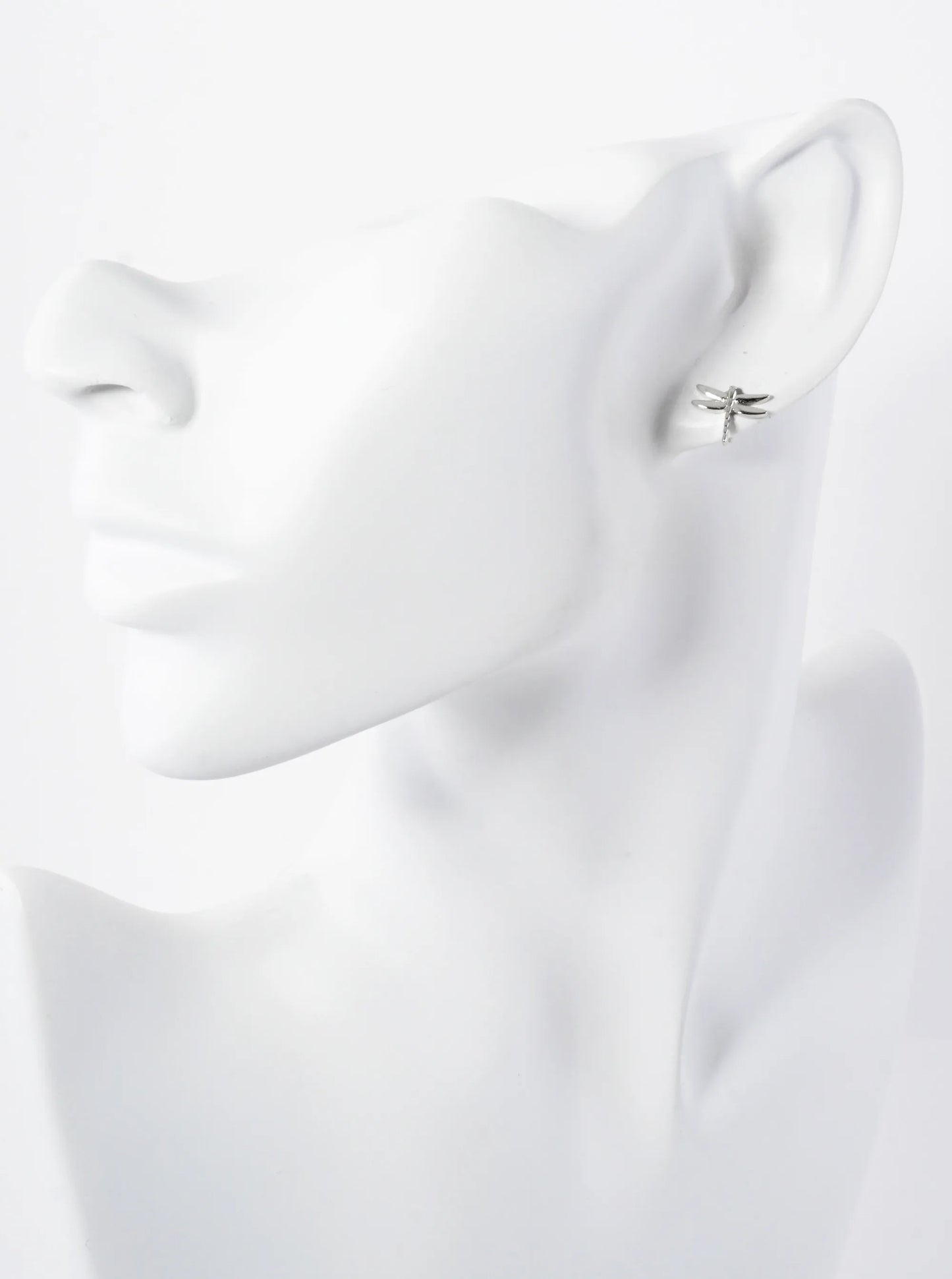 9mm Dragonfly 18K-Gold-Dipped Polished Brass Stud Earrings