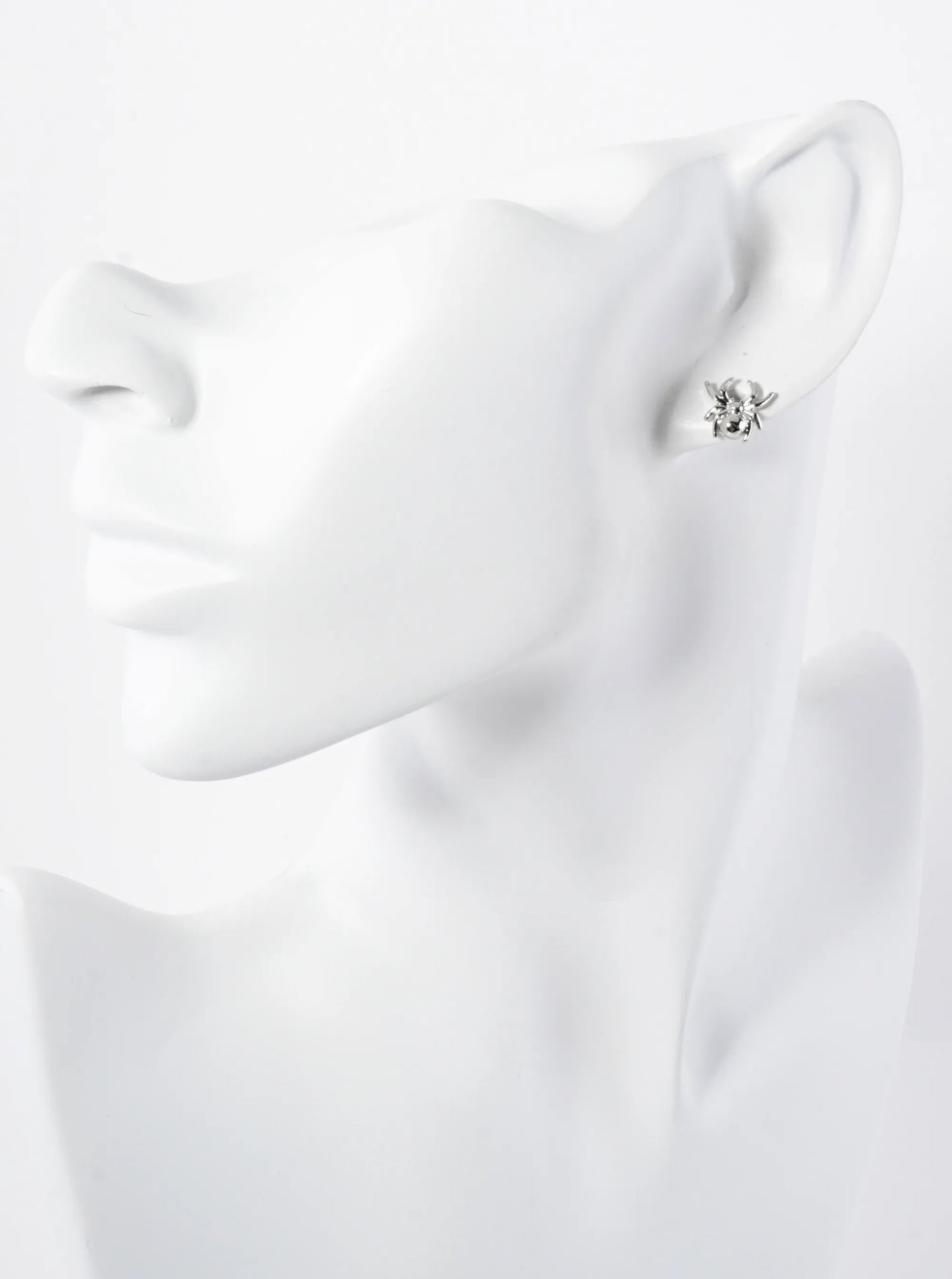 9mm Spider 18K-Gold-Dipped Polished Brass Halloween Stud Earrings