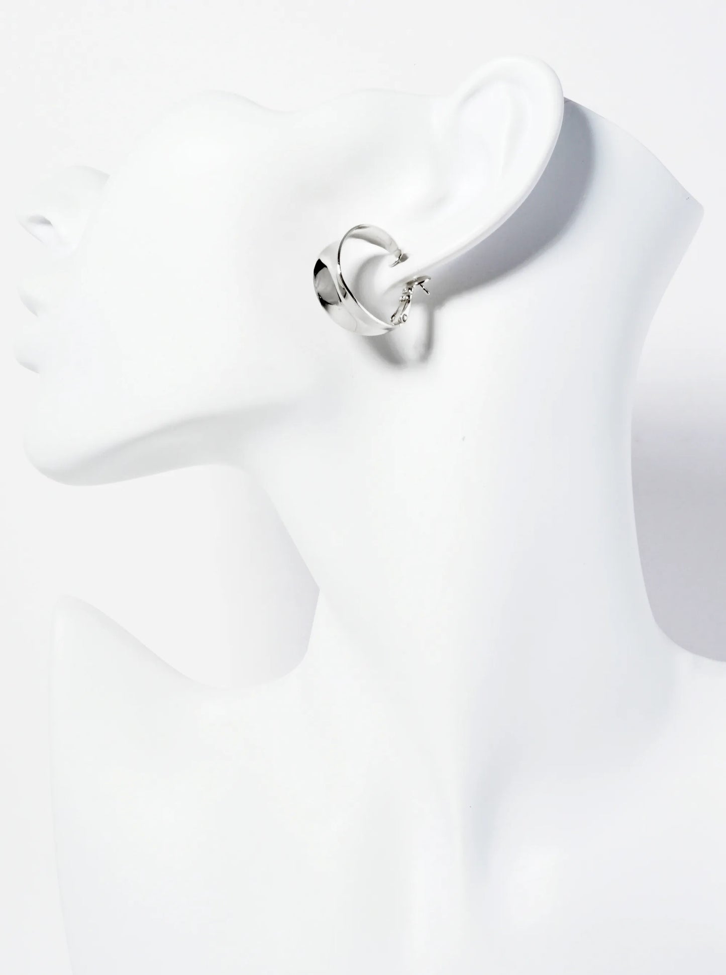 9mm Wide 14K-Gold-Dipped Tapered Latch-Back 20mm Hoop Earrings
