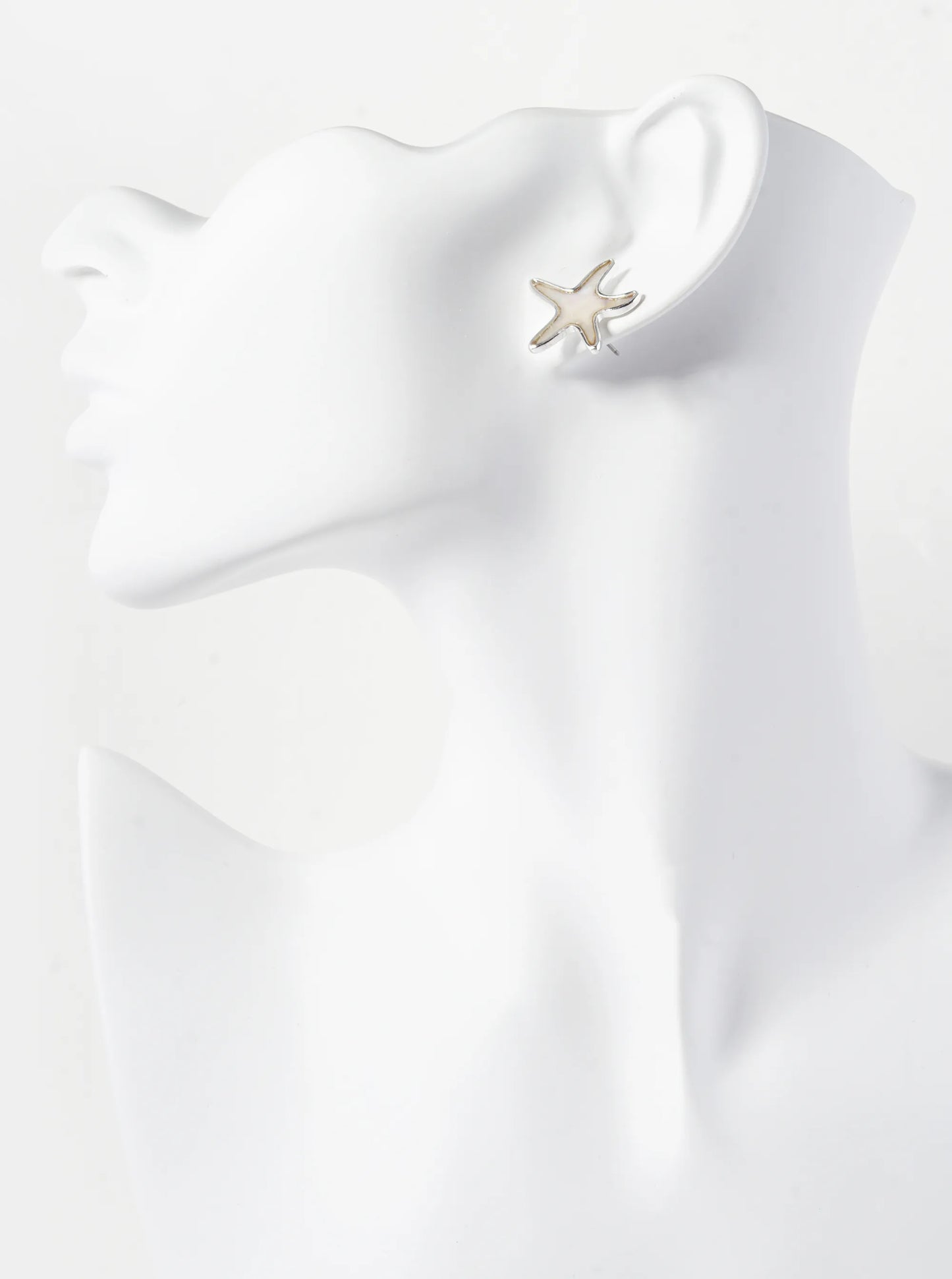 Abalone Mother Of Pearl Starfish Stud Earrings