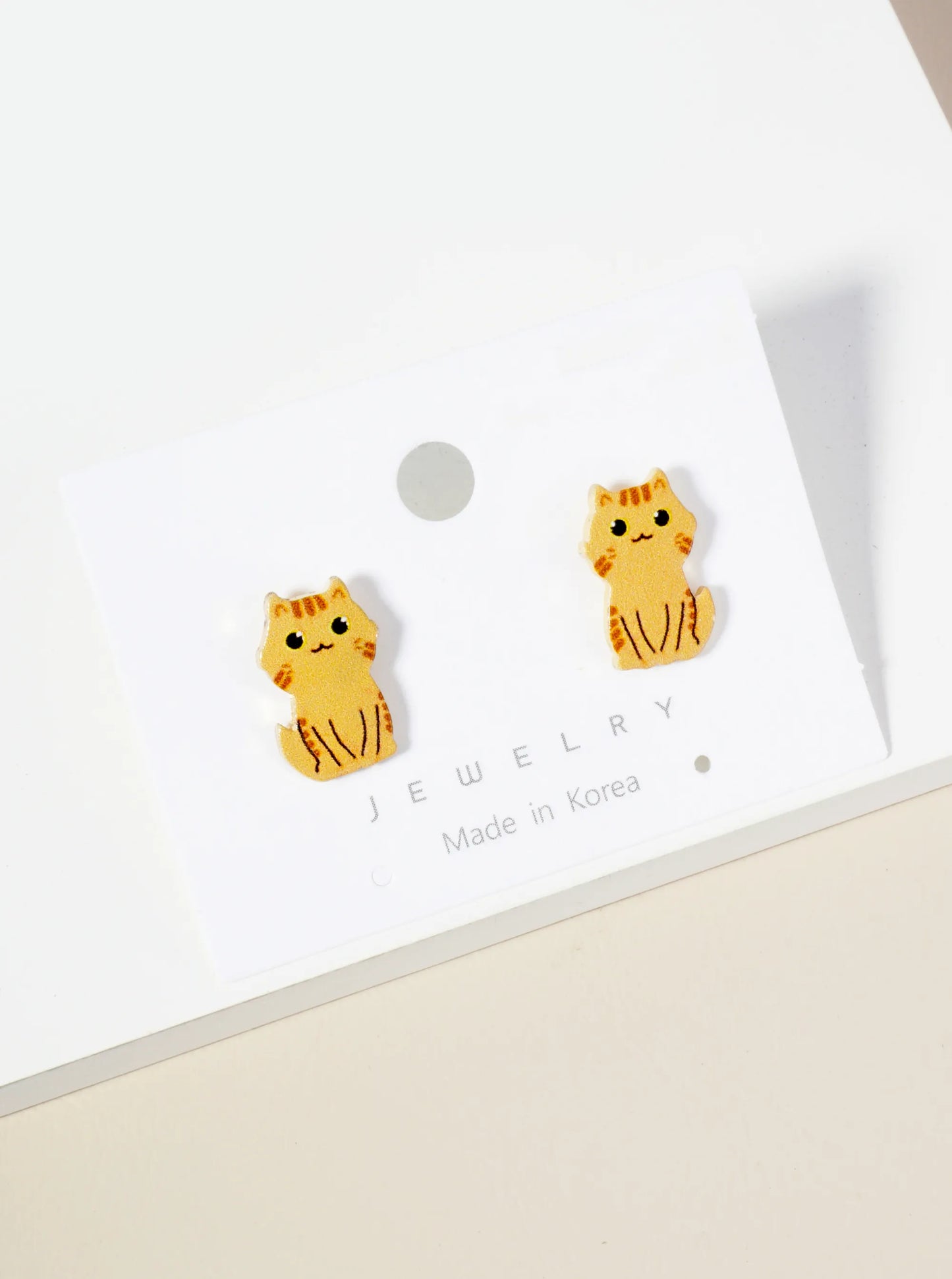 Adorable Cartoon Style Cat Stud Earrings