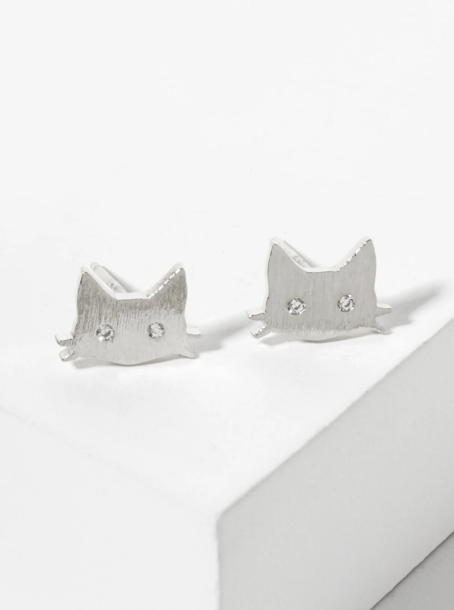 Celestial-Theme 18K-Gold-Dipped Brushed-Texture Brass Three Stars Stud Earrings