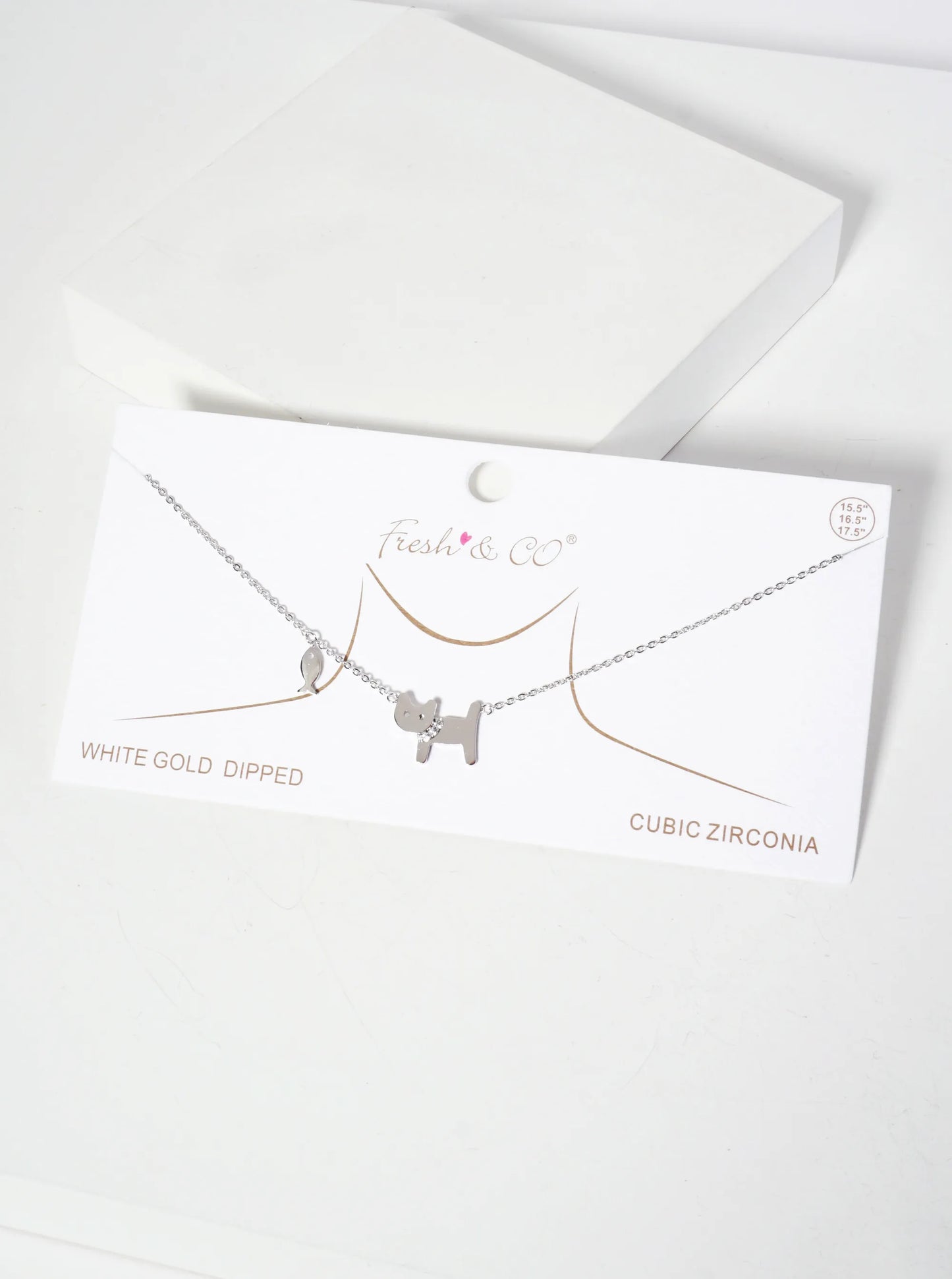 Animal-Theme 18K-Gold-Dipped Pave-Set CZ Cat Pendant Necklace