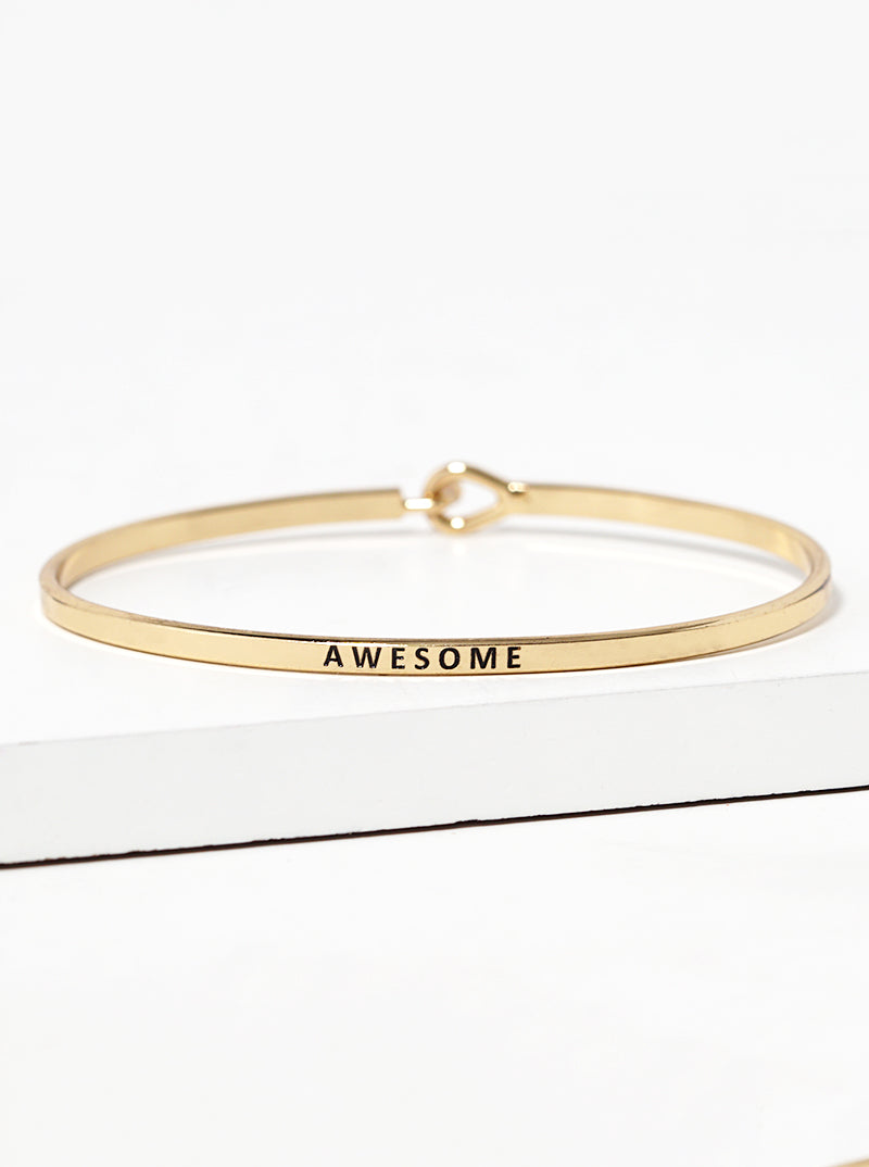 Awesome Engraved Inspirational Bangle Bracelet
