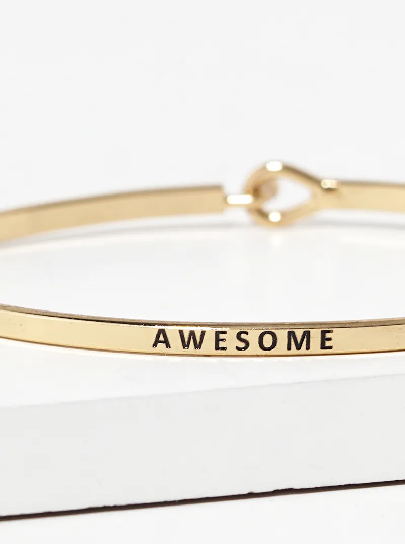 Awesome Engraved Inspirational Bangle Bracelet