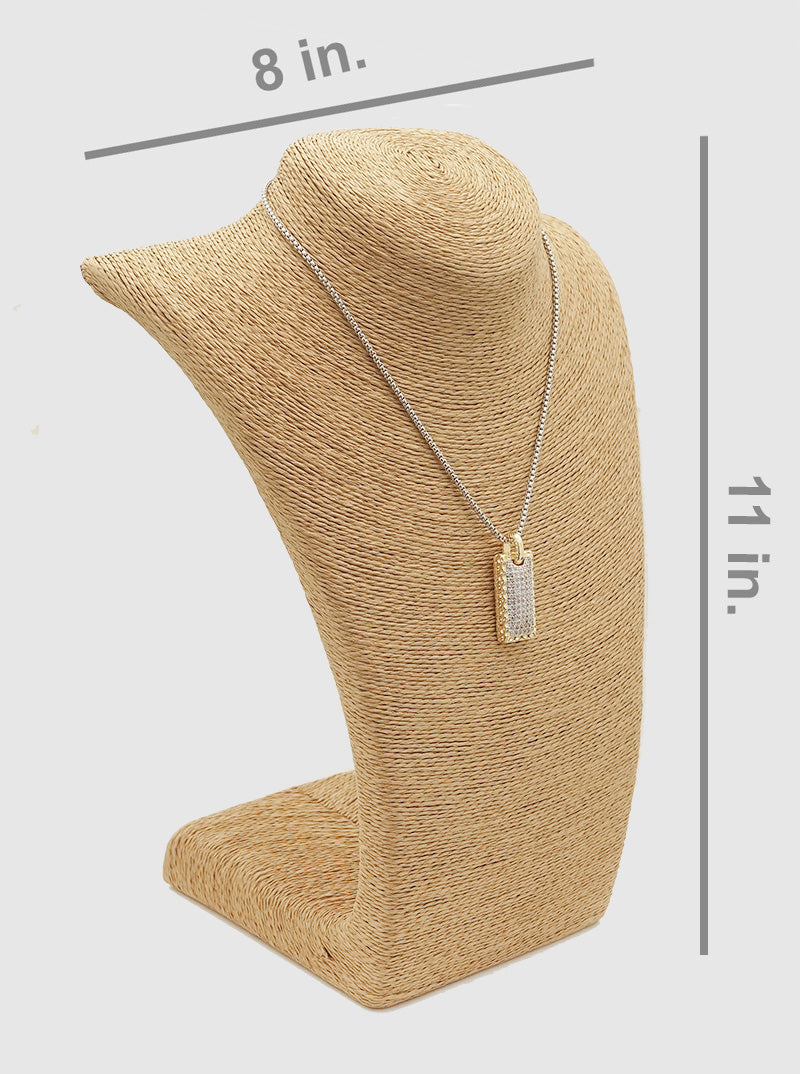 BUST BURLAP NECKLACES JEWELRY STAND DISPLAYS