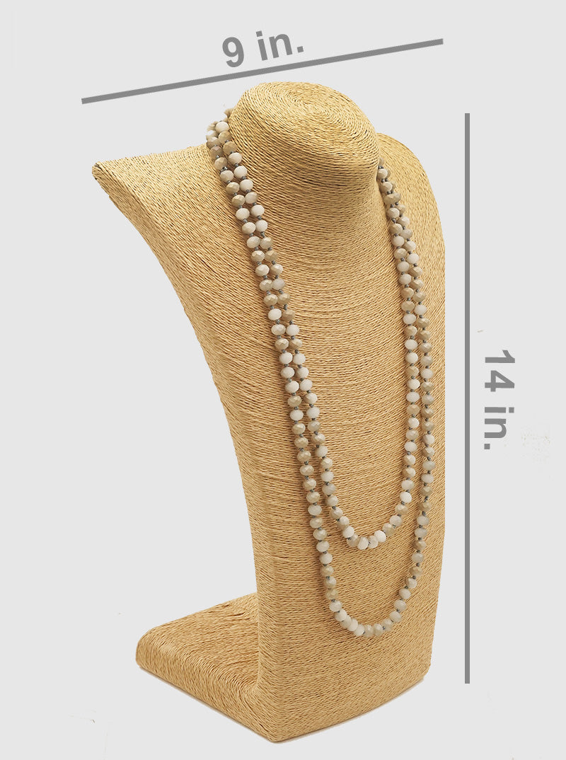 BUST BURLAP NECKLACES JEWELRY STAND DISPLAYS