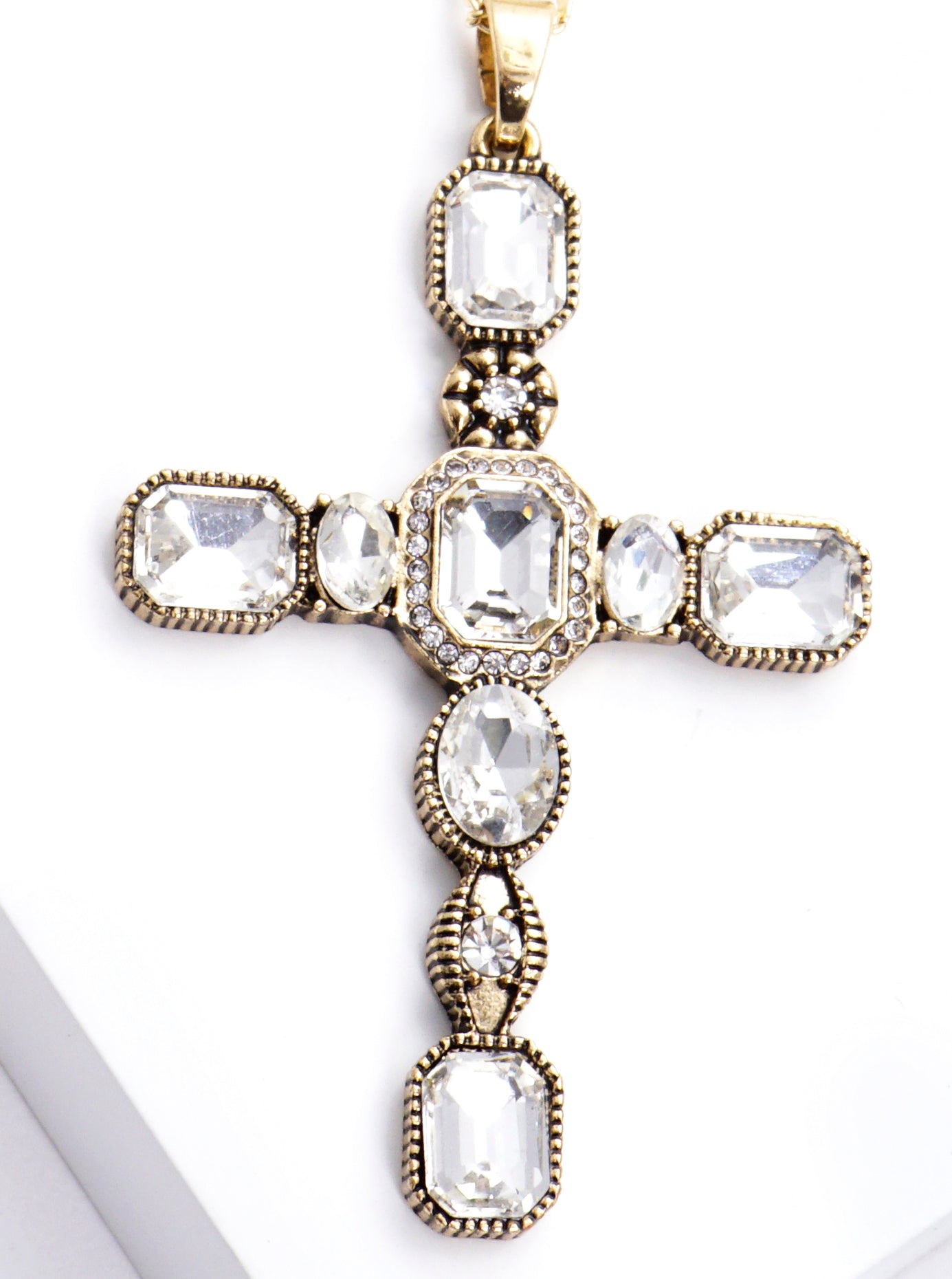 Baroque Gothic Cross Pendant Necklace