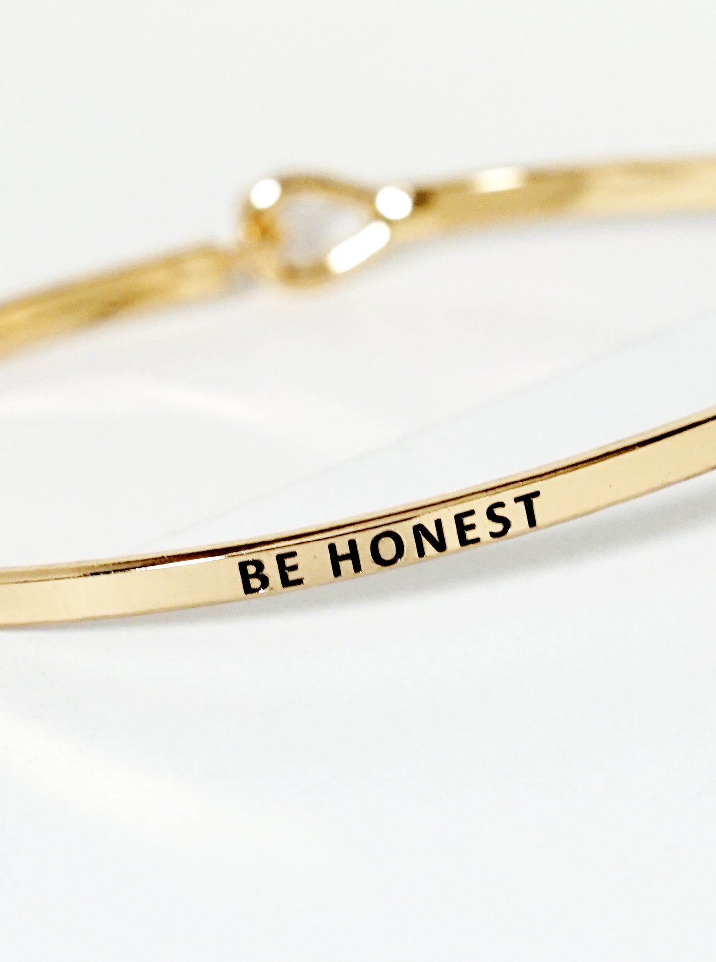 Be Honest Engraved Inspirational Bangle Bracelet