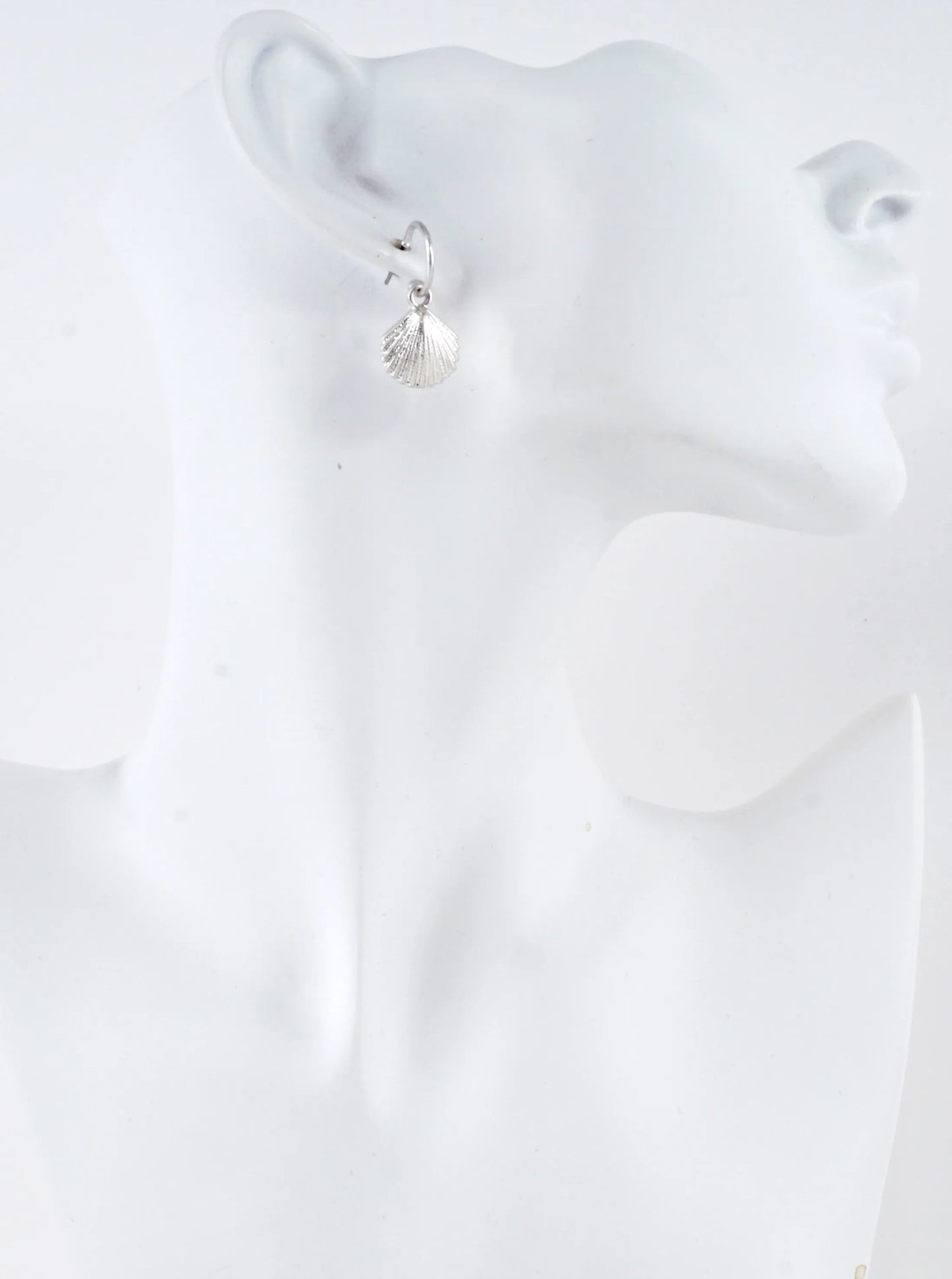 Beach Sea Shell Drop Hoop Earrings